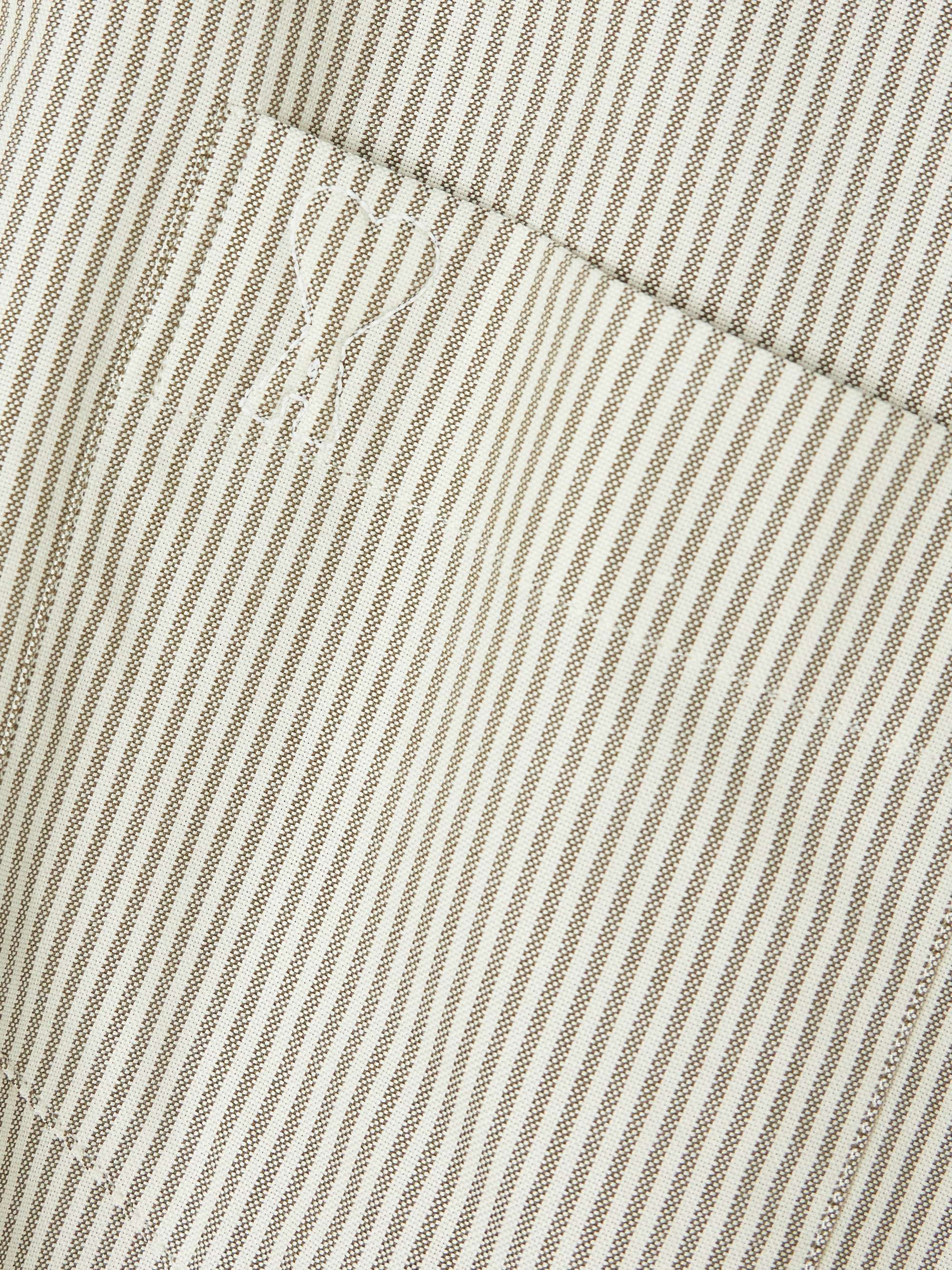 ADC embroidered cropped striped cotton Oxford shirt view