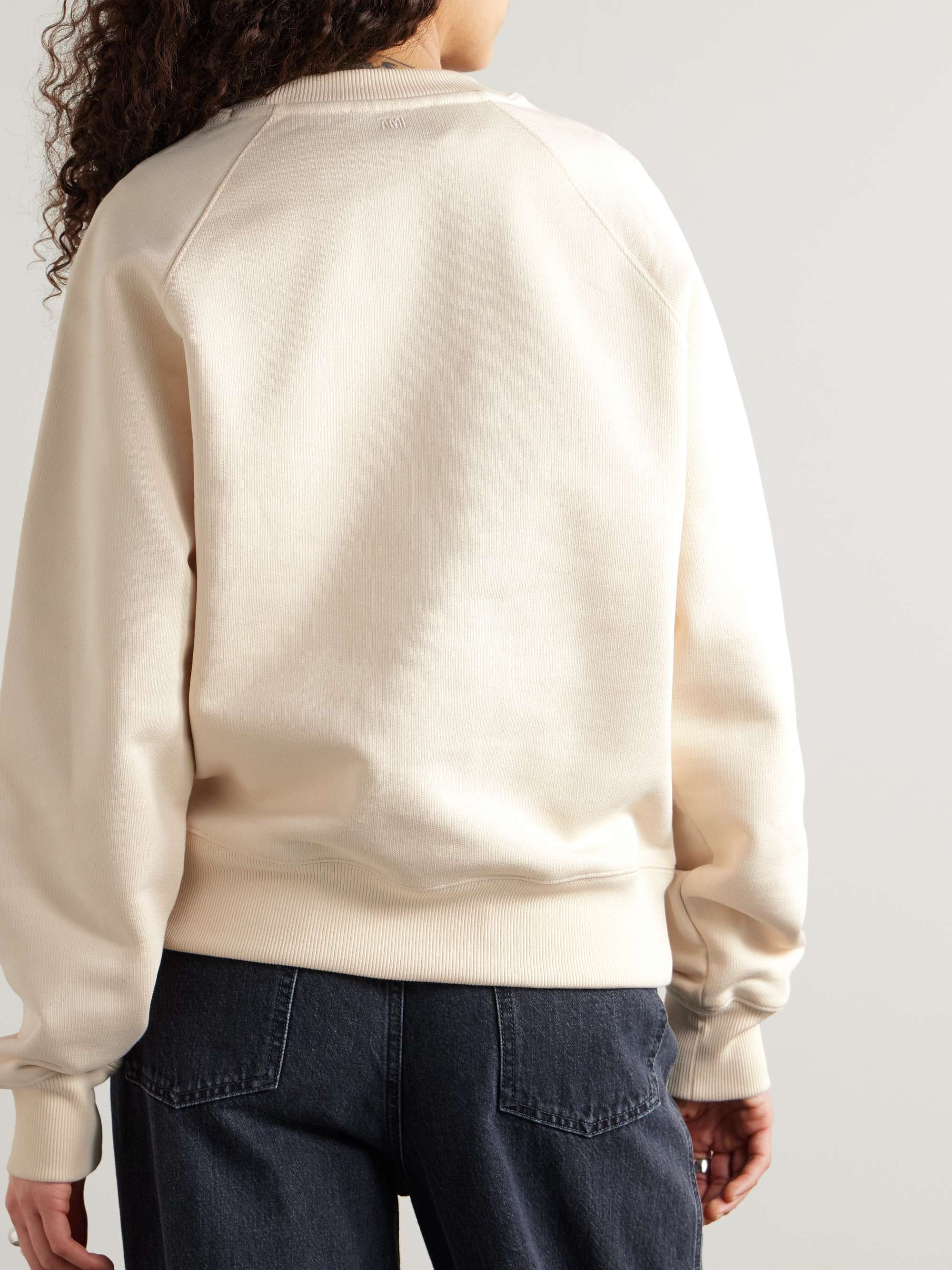 ADC embroidered appliquéd organic cotton-jersey sweatshirt view