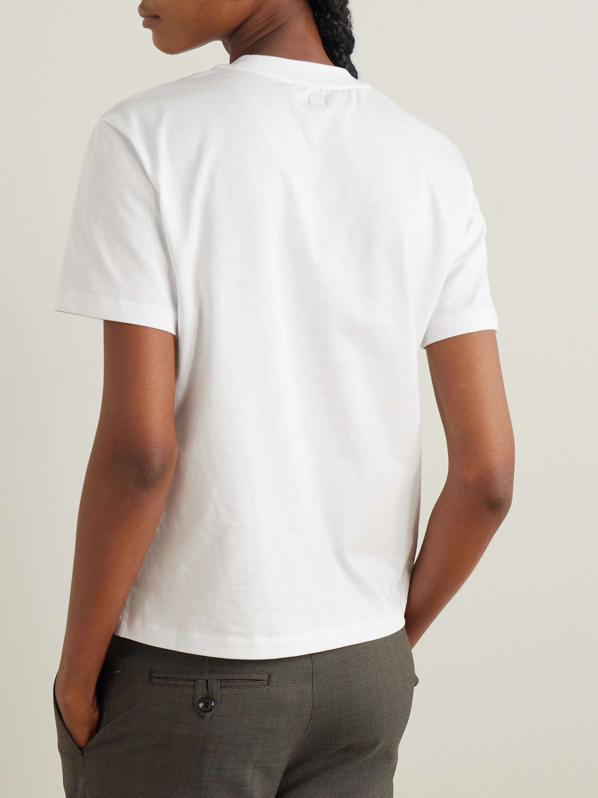De Cœur embroidered organic cotton-jersey T-shirt view
