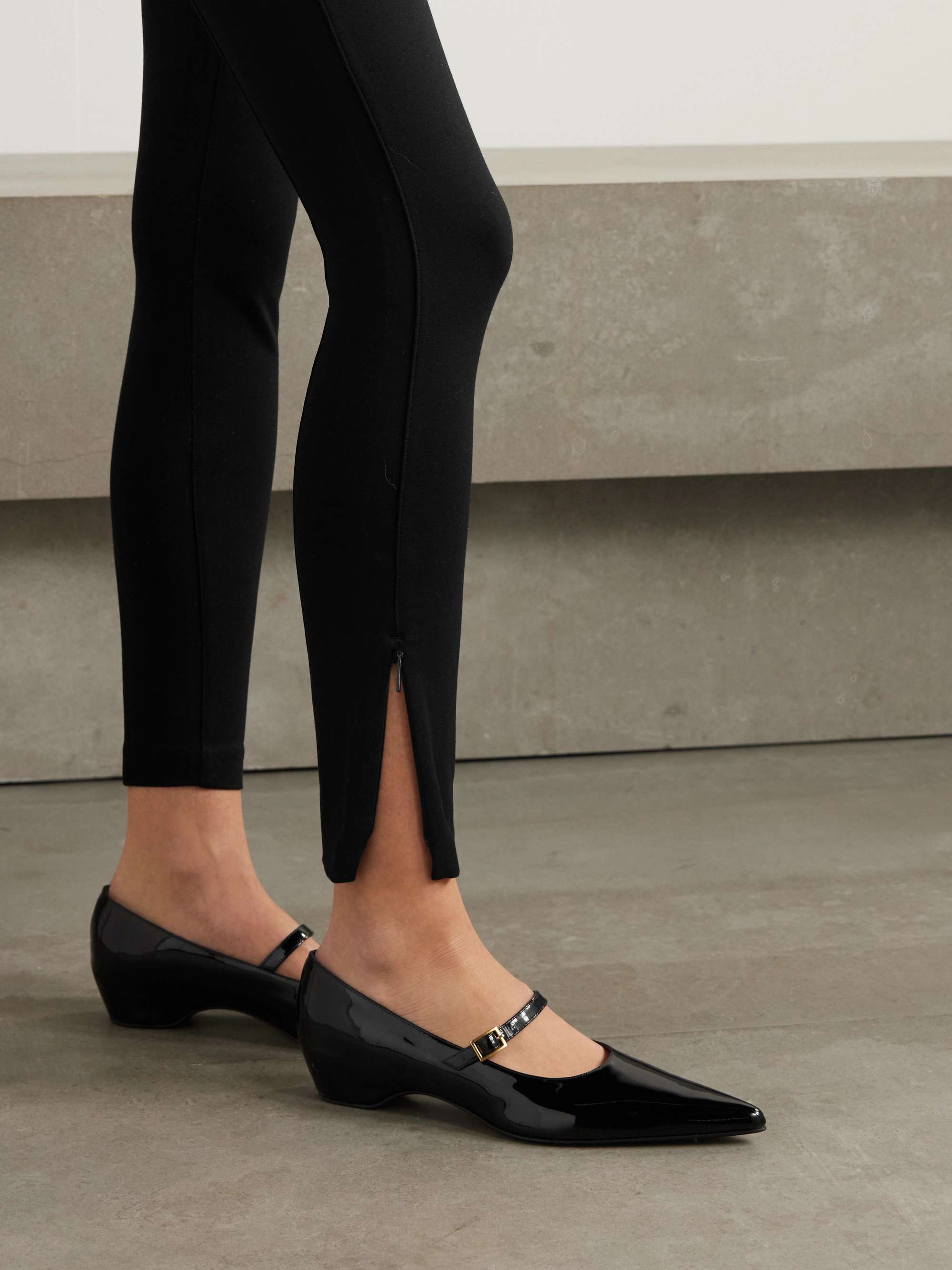 Stretch-ponte leggings view