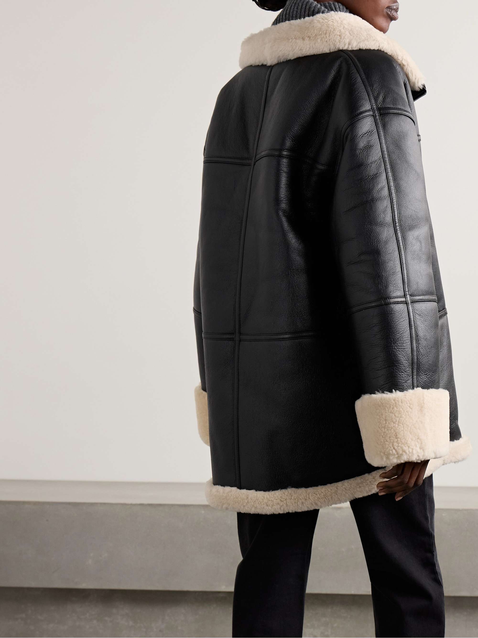 Two-tone shearling jacket view