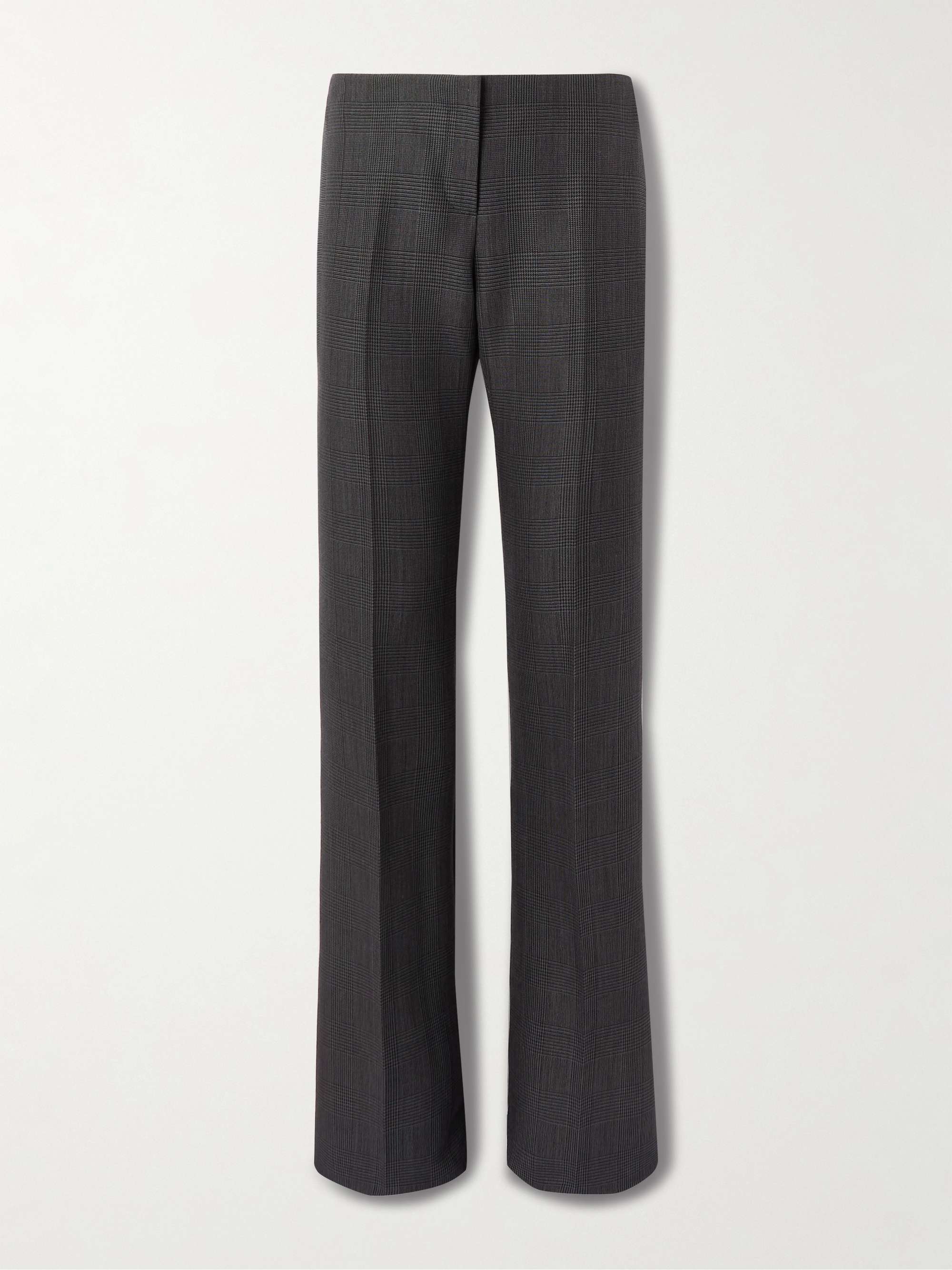 Checked wool flared pants view