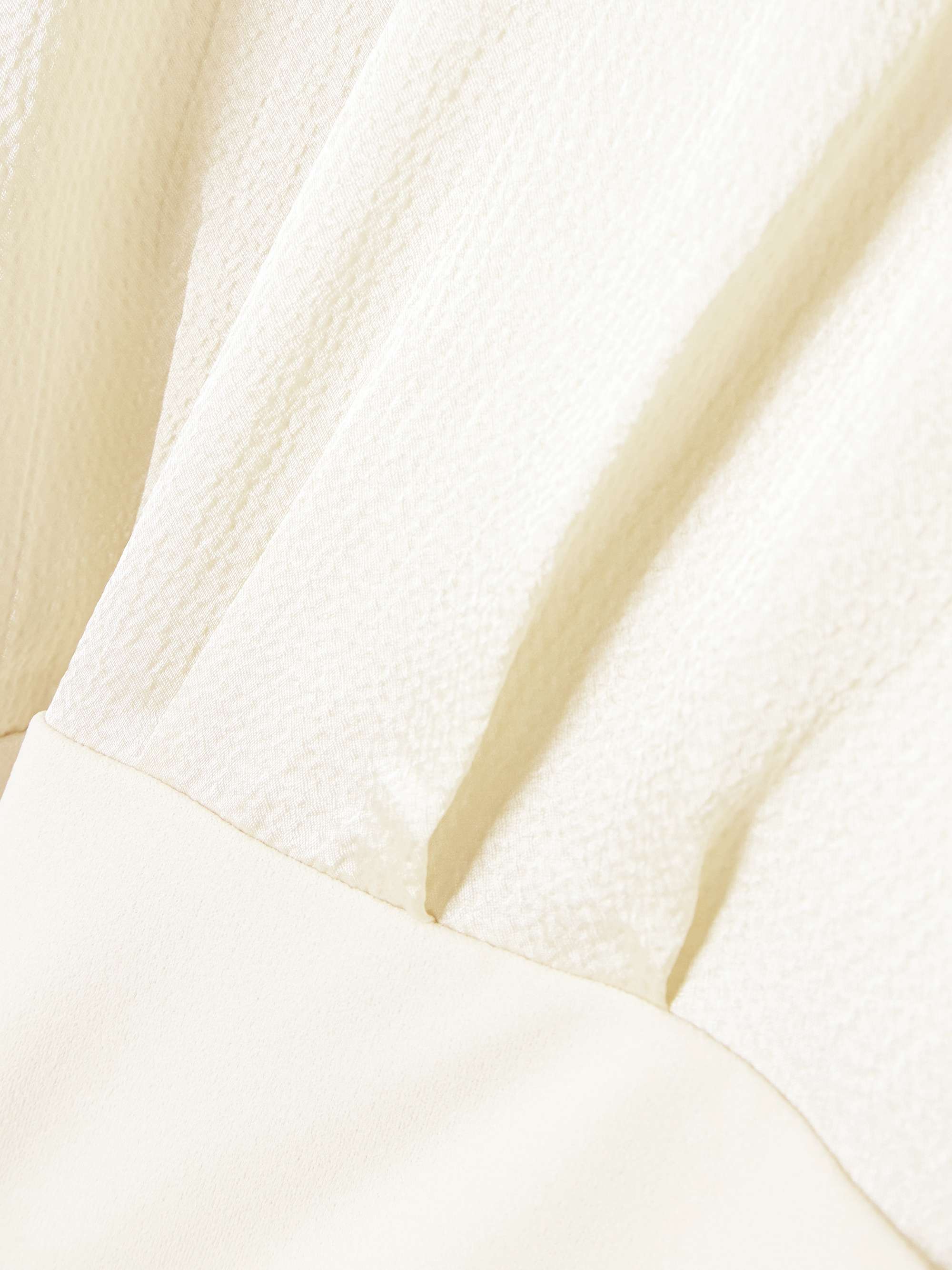 Rosalia cape-effect belted satin and crepe gown view