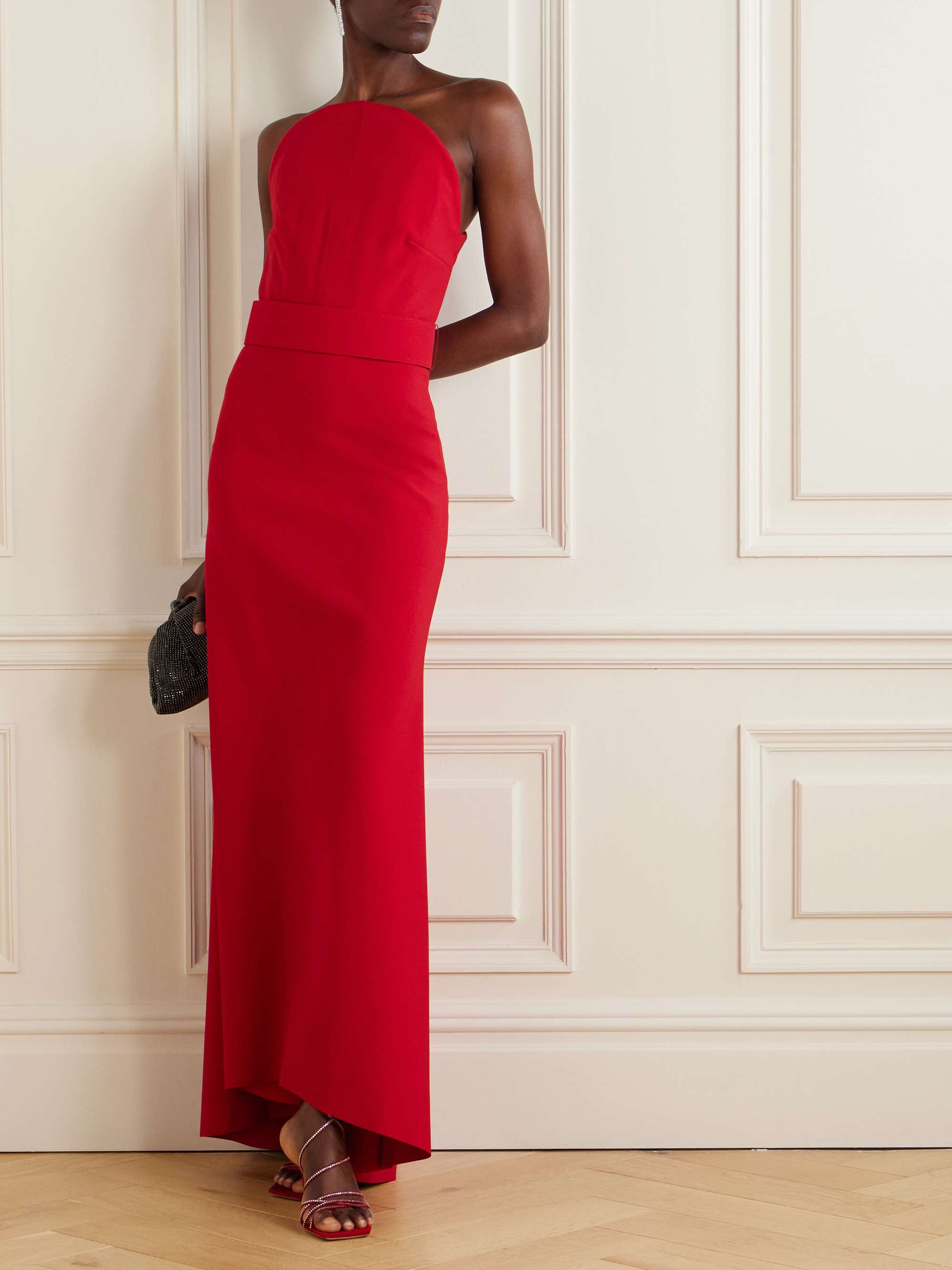 Ember belted crepe maxi dress view