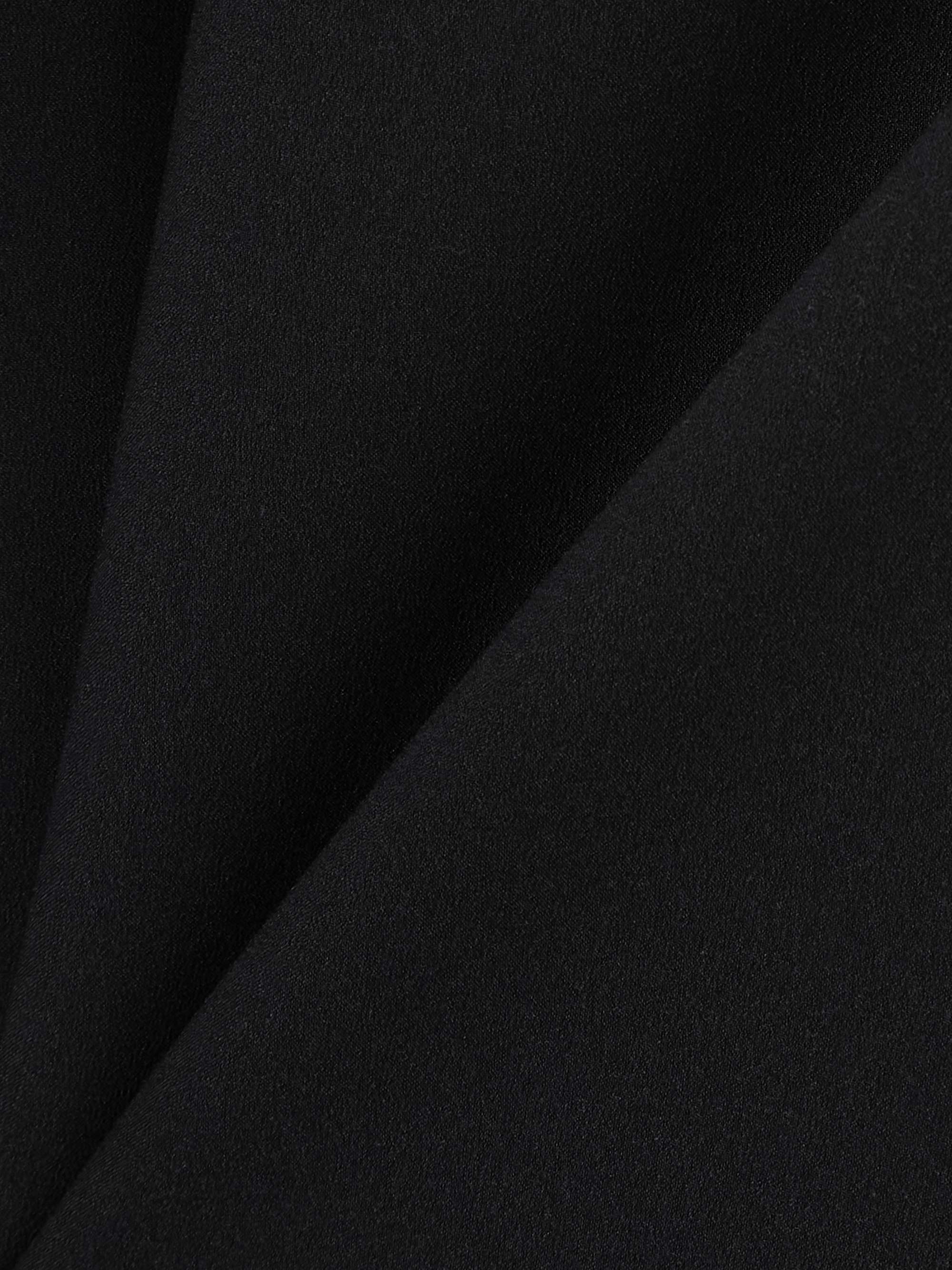 One-shoulder crepe gown view
