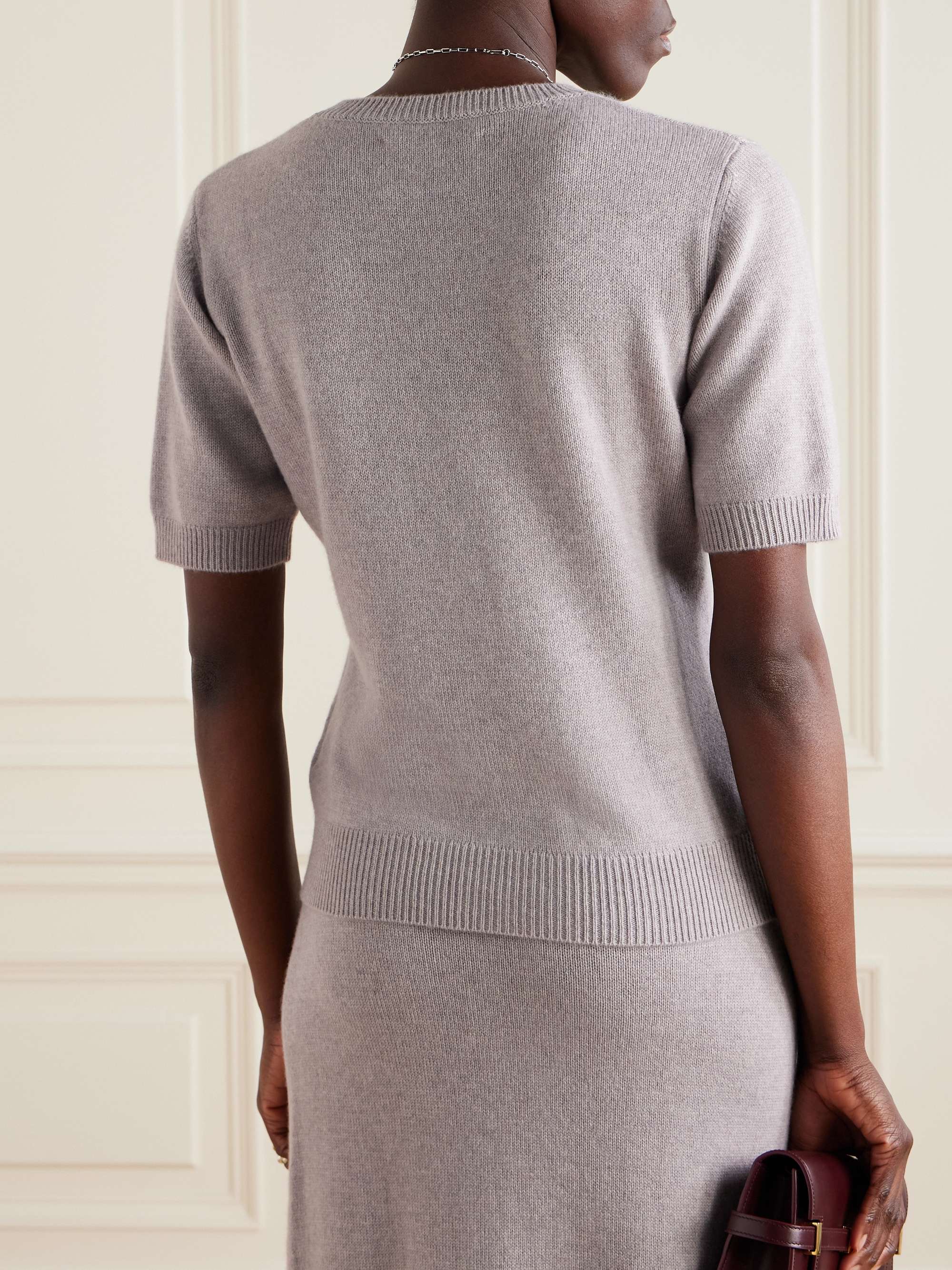 Lura cashmere top view