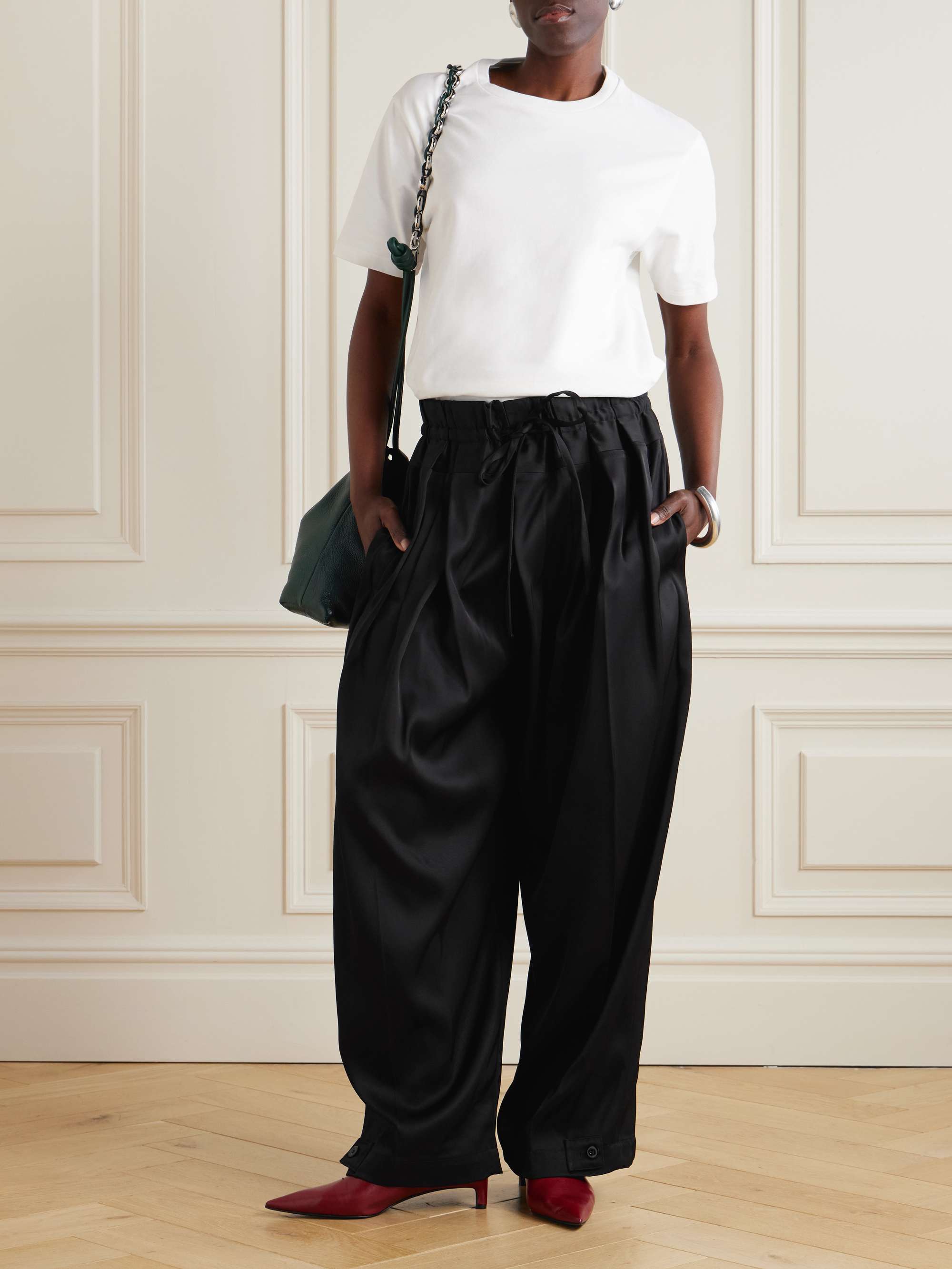 Appliquéd cotton-jersey T-shirt view