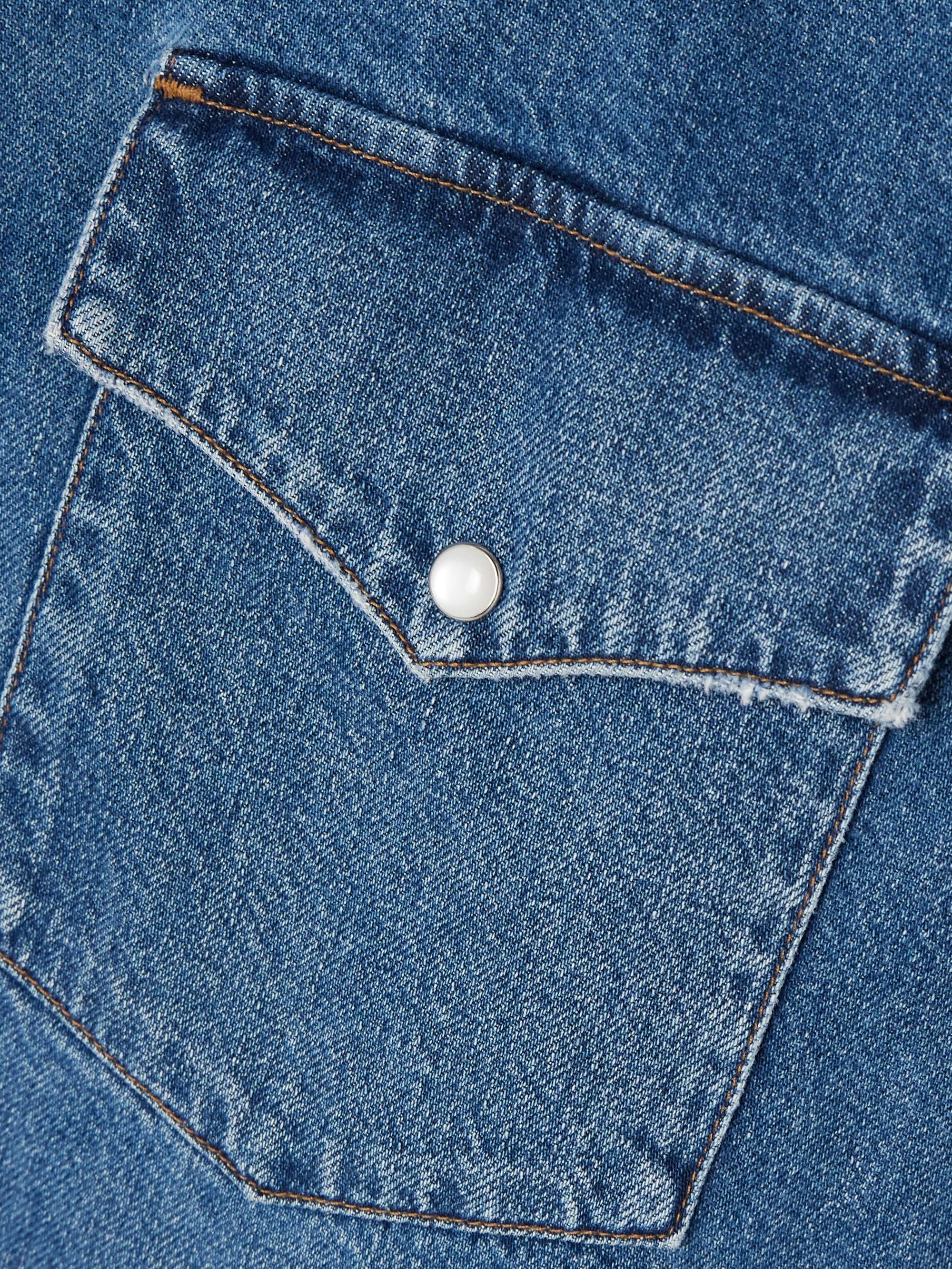 Cropped Western denim shirt view