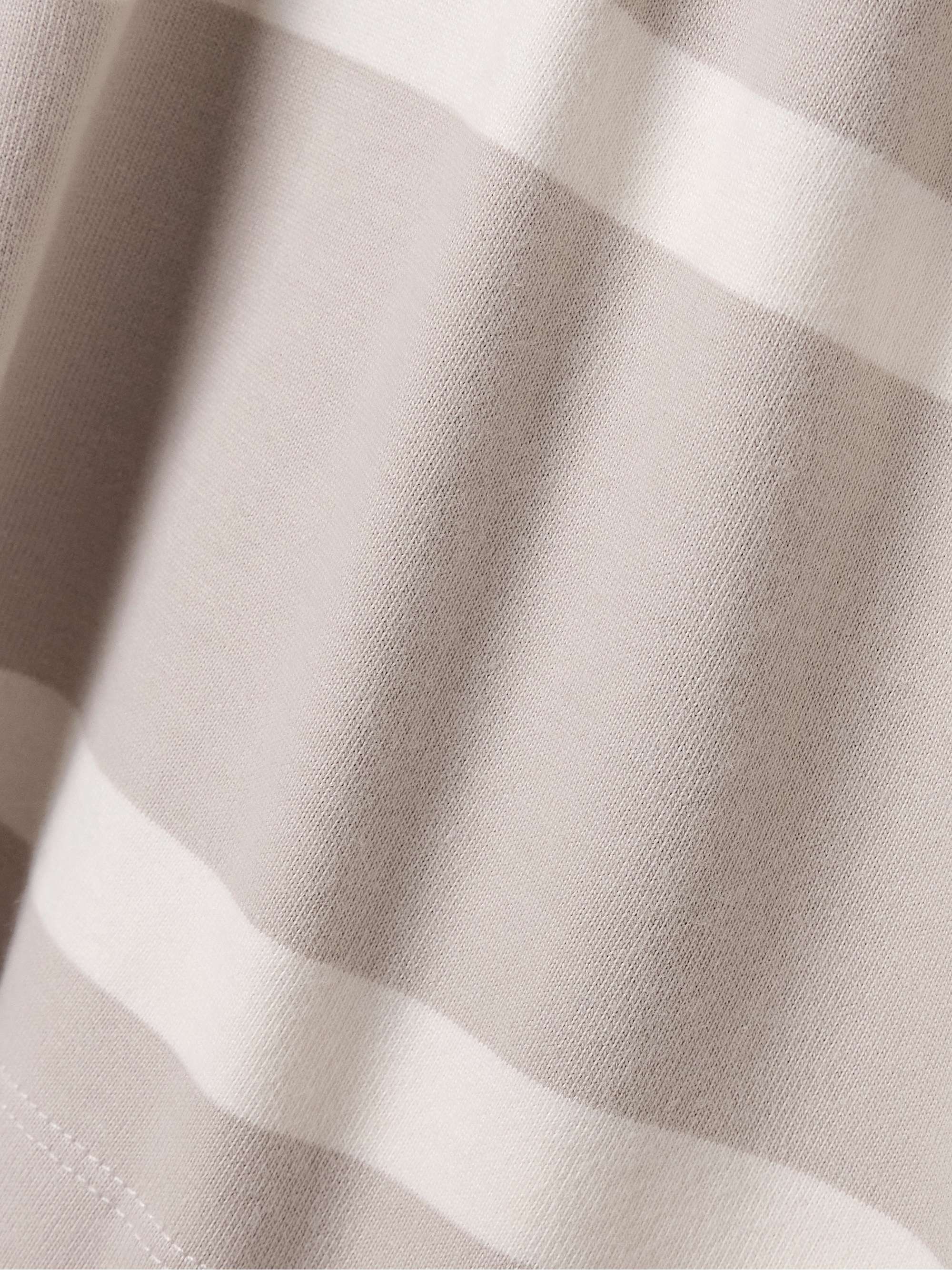 Aris twill-trimmed striped cotton-jersey polo shirt view
