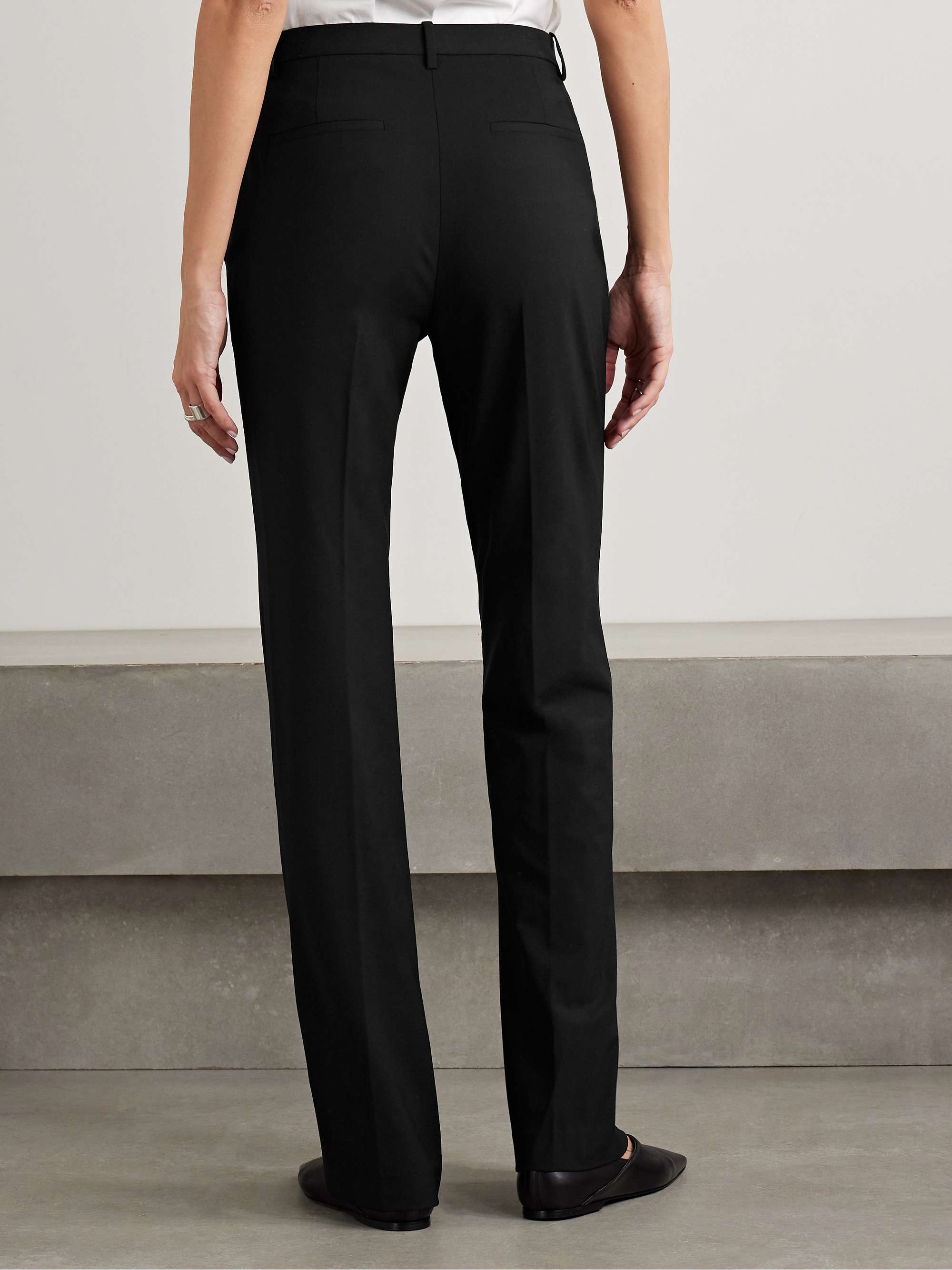Wool-blend straight-leg pants view