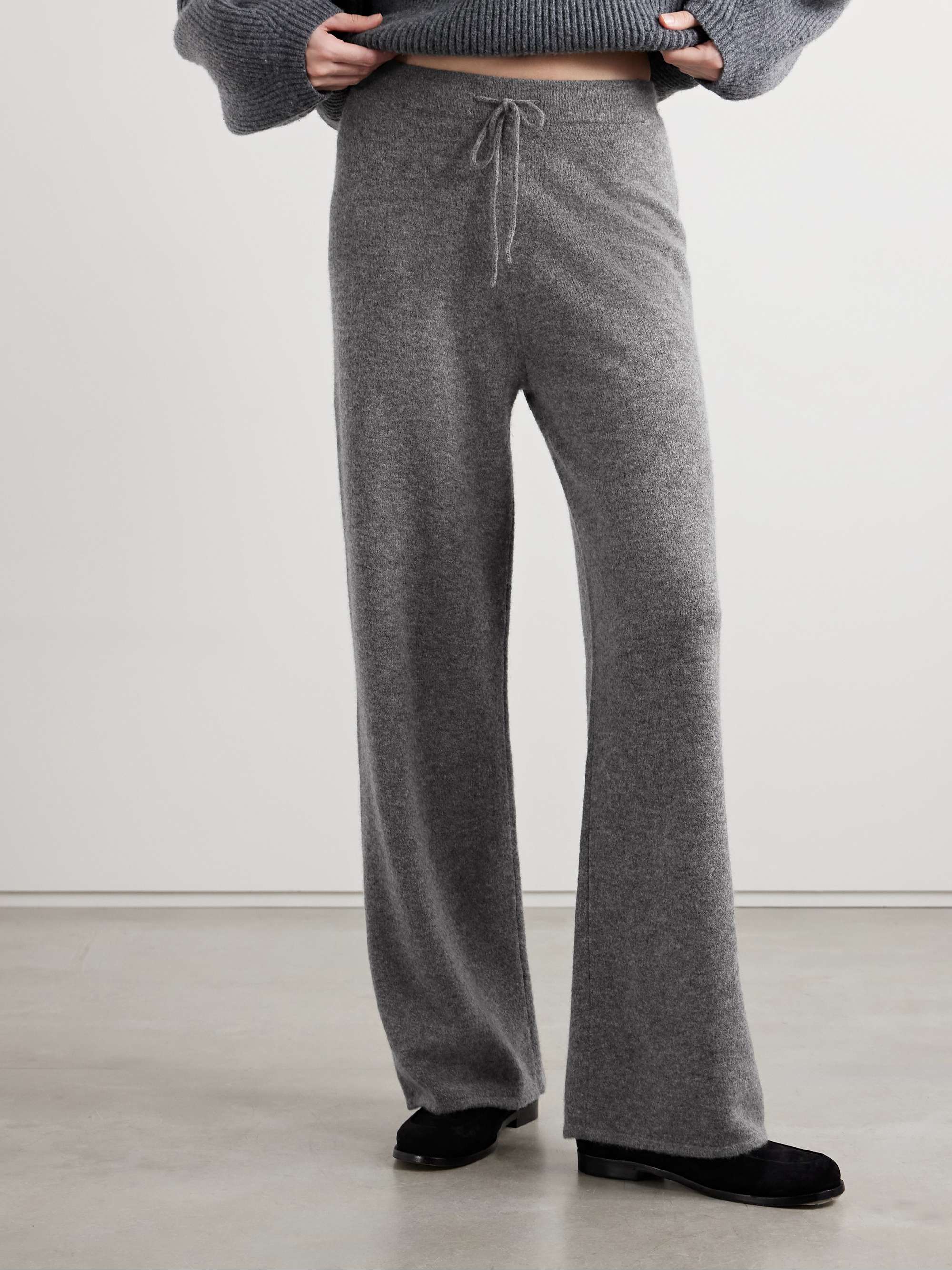 Merino wool-blend track pants view