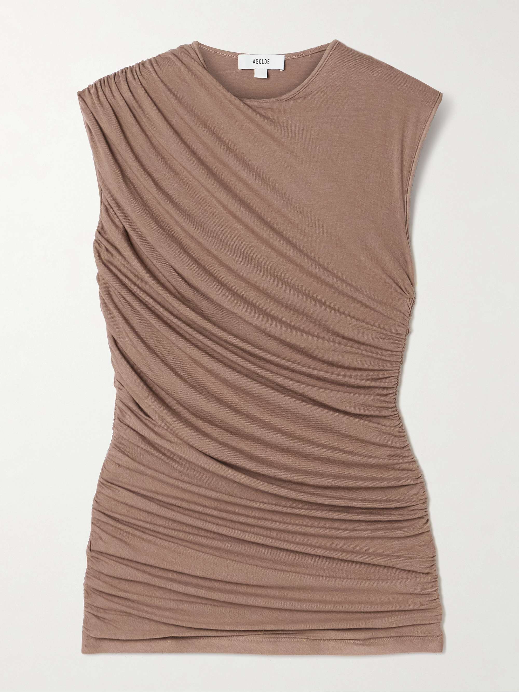 Ester ruched stretch-TENCEL™ Lyocell jersey tank view