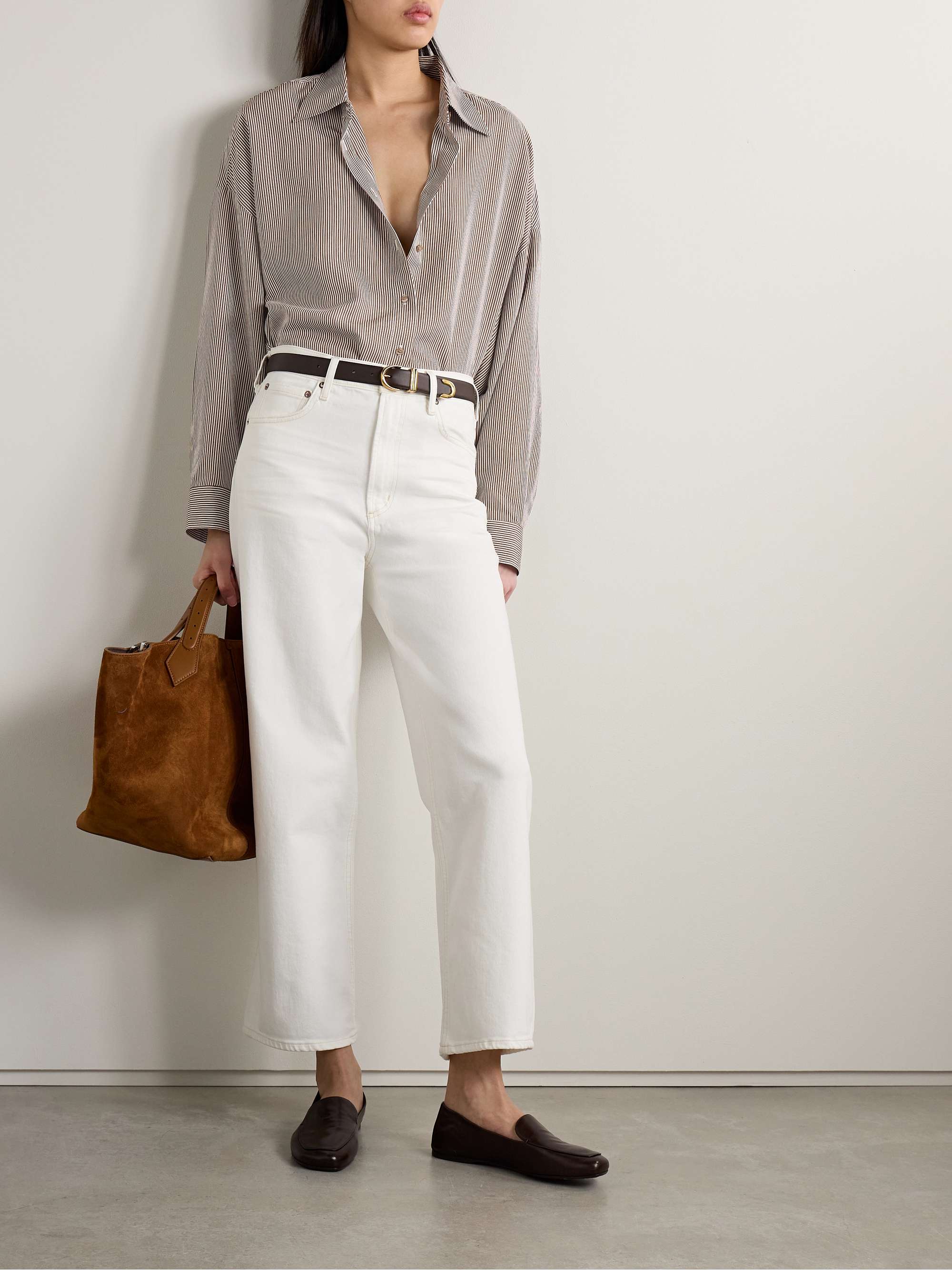 Roux striped woven shirt view