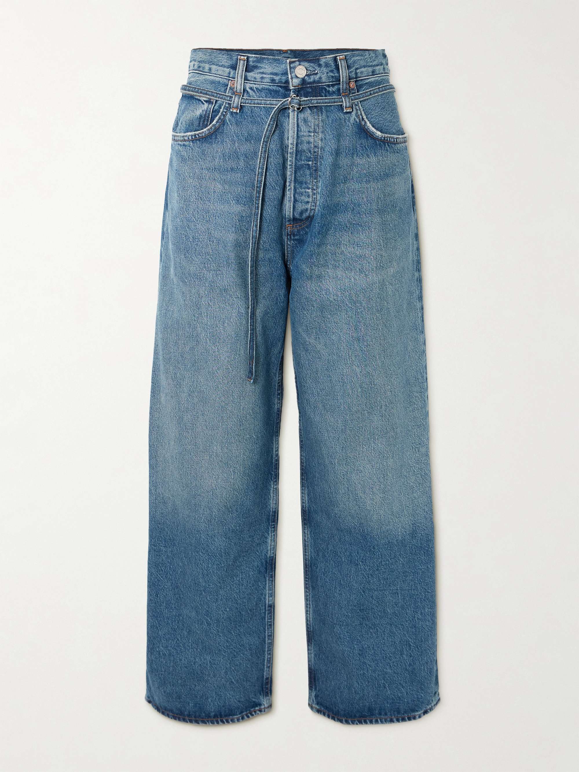 Emmi belted high-rise wide-leg jeans view