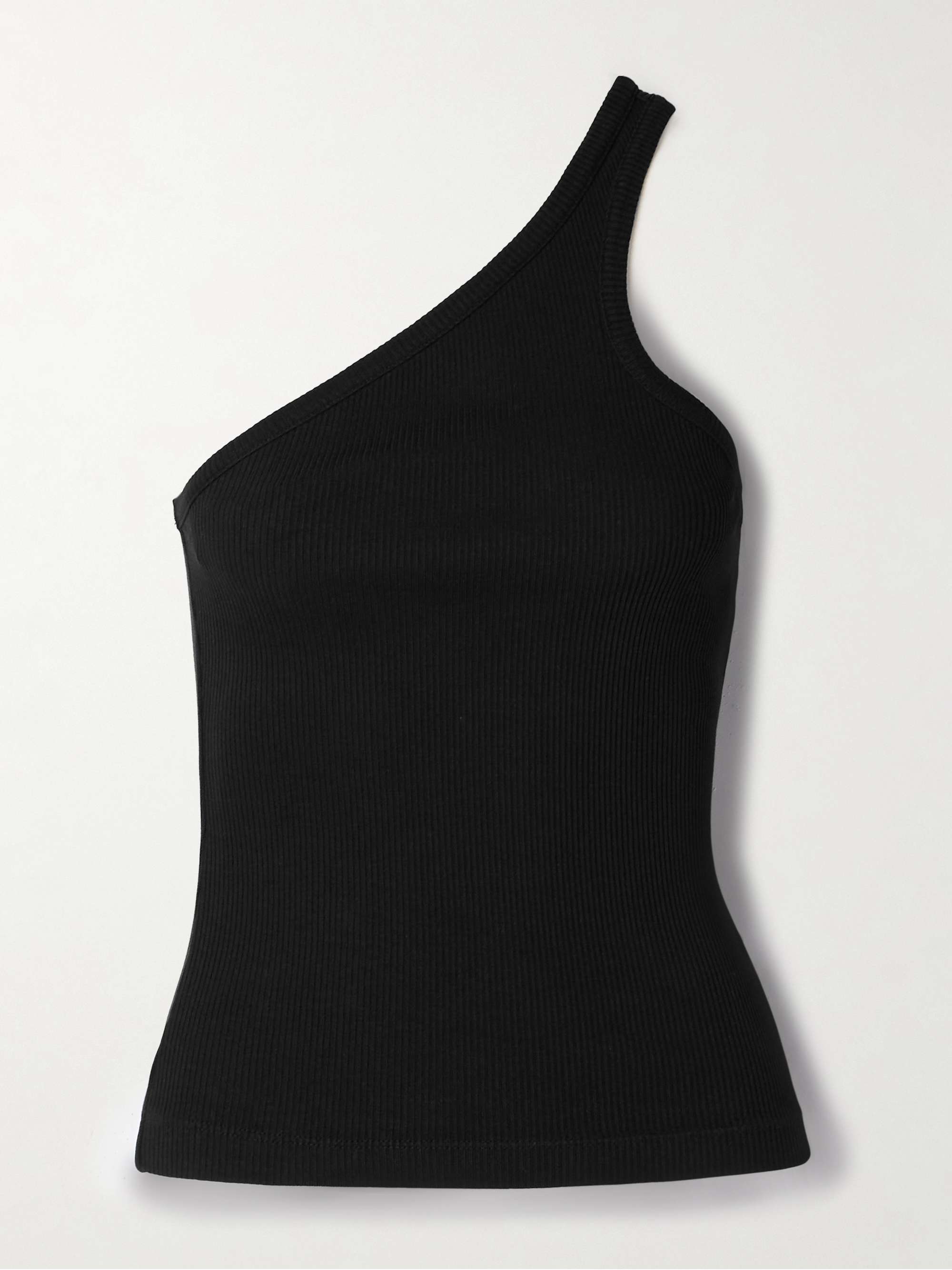 Verica one-shoulder ribbed-knit tank view