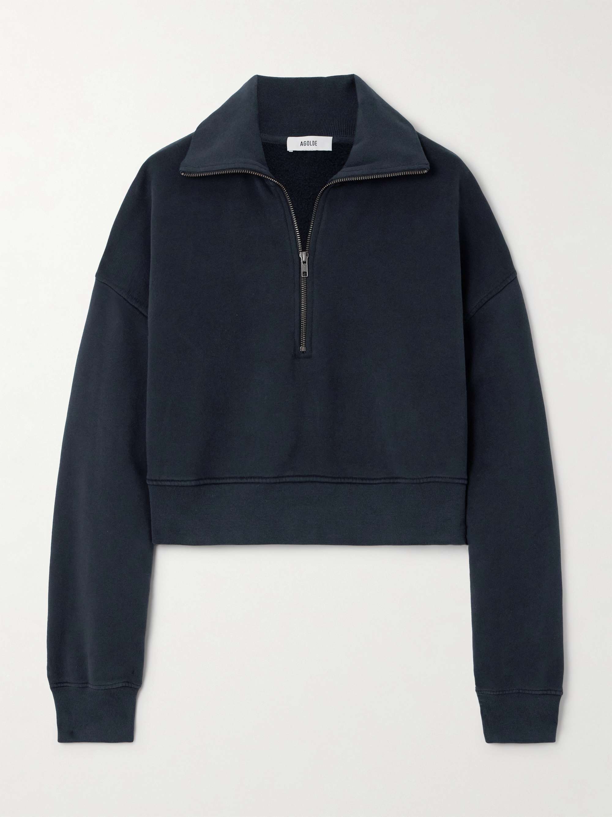 Bethan cropped cotton-jersey sweatshirt view