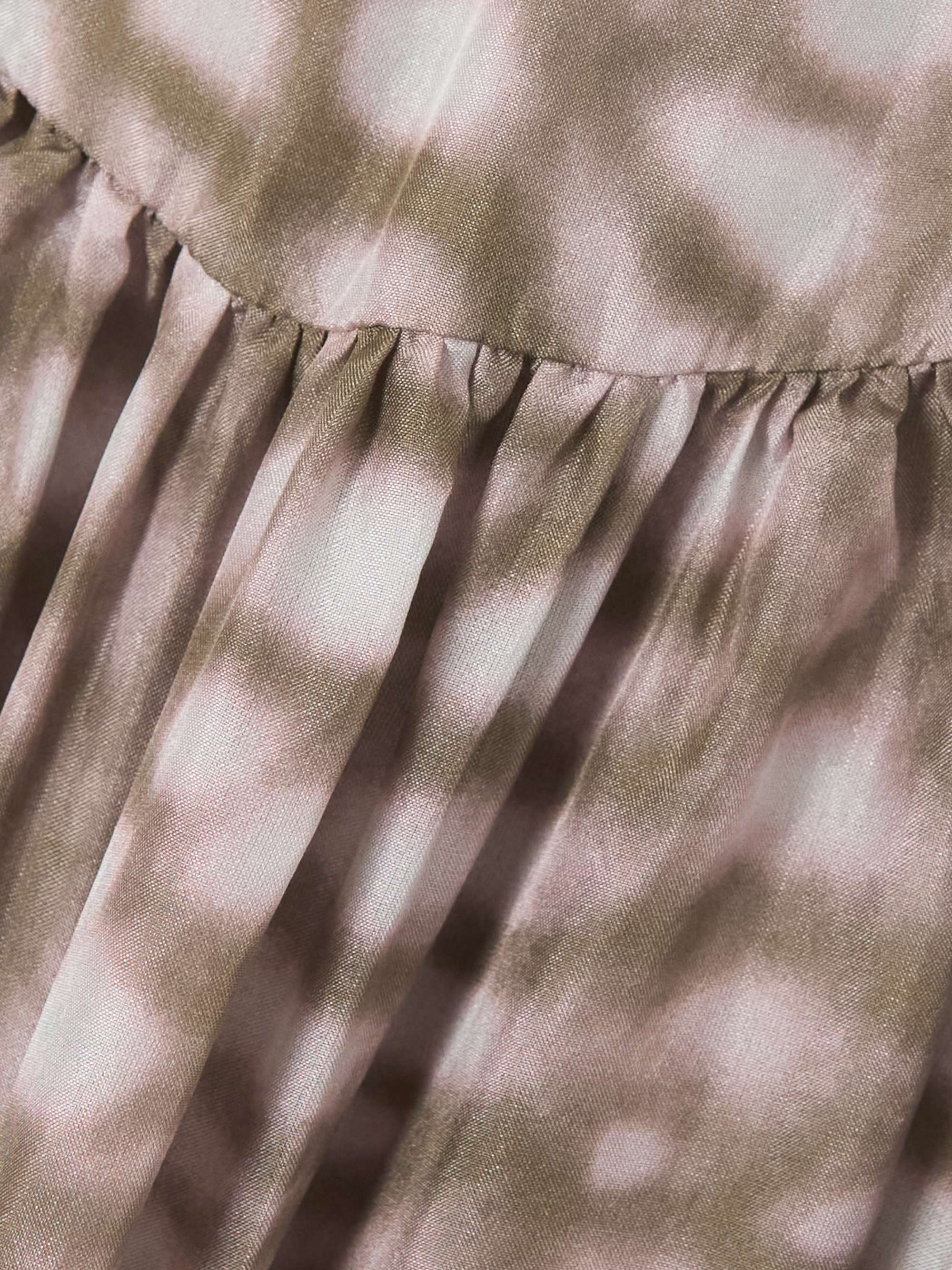 Printed silk-satin blouse view