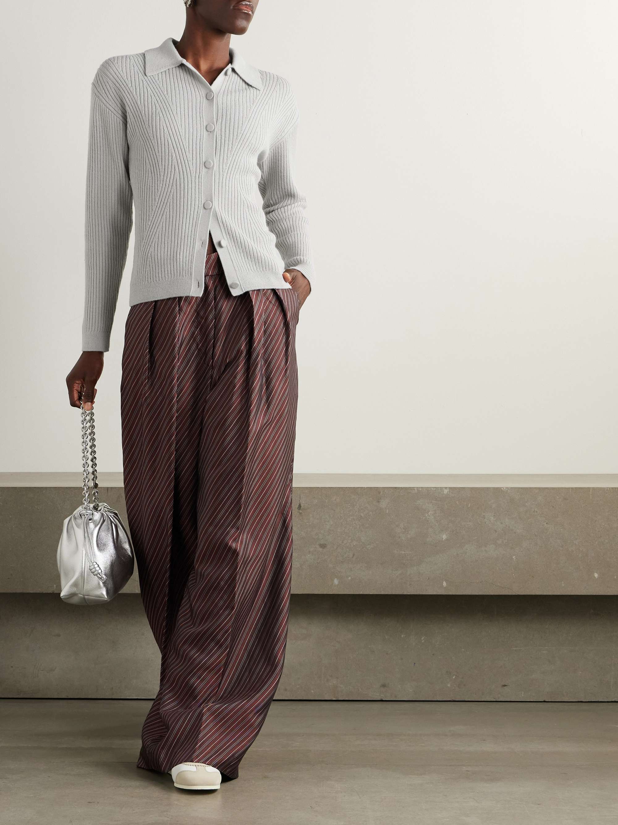 Ribbed-knit wool-blend cardigan view