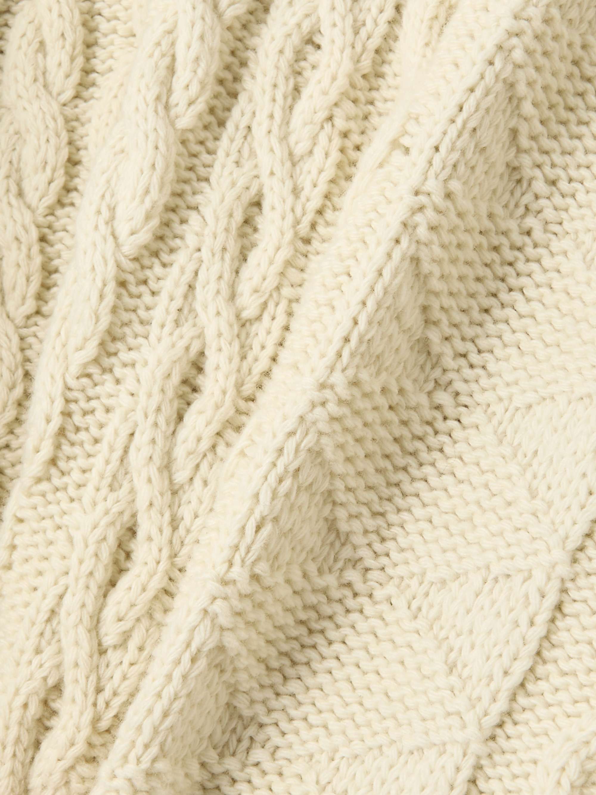 Oversized cable-knit wool sweater view