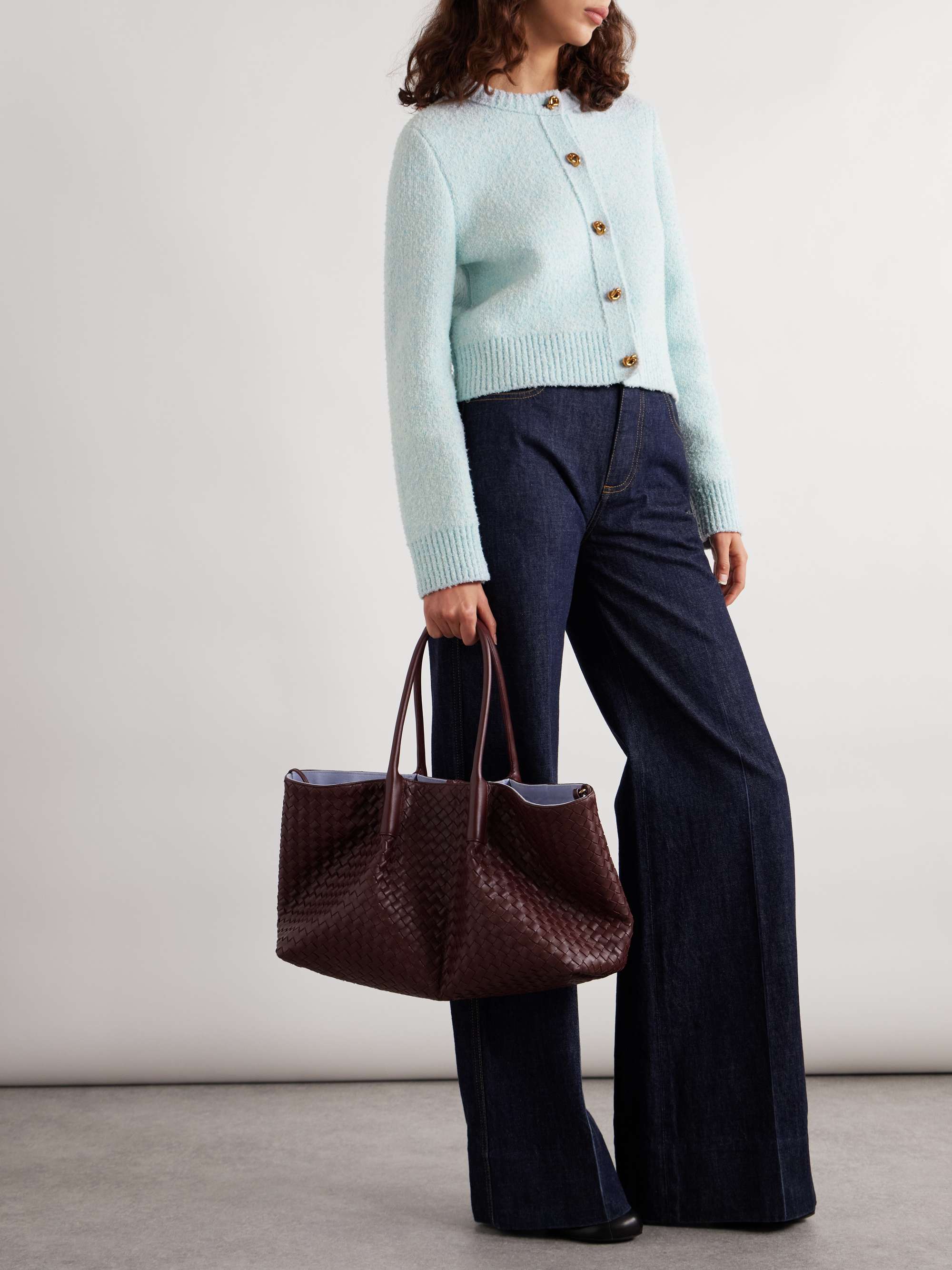 Wool-blend bouclé cardigan view