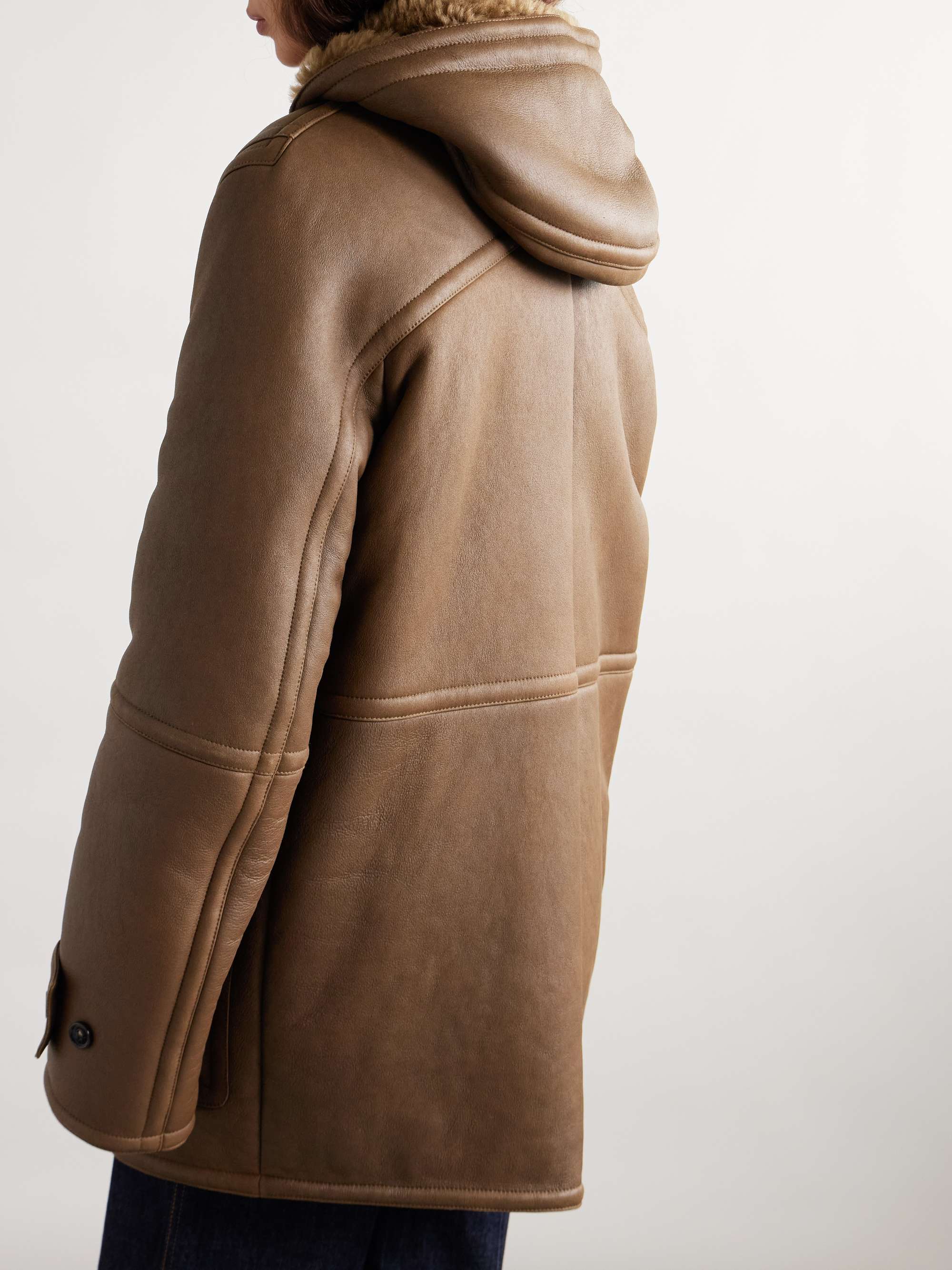 Auckland hooded shearling jacket view