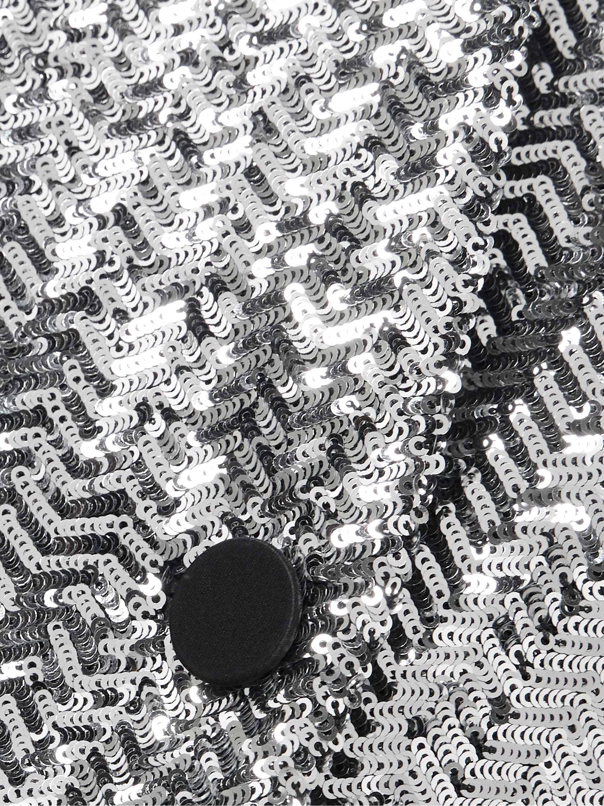 Veneda double-breasted sequined satin mini dress view