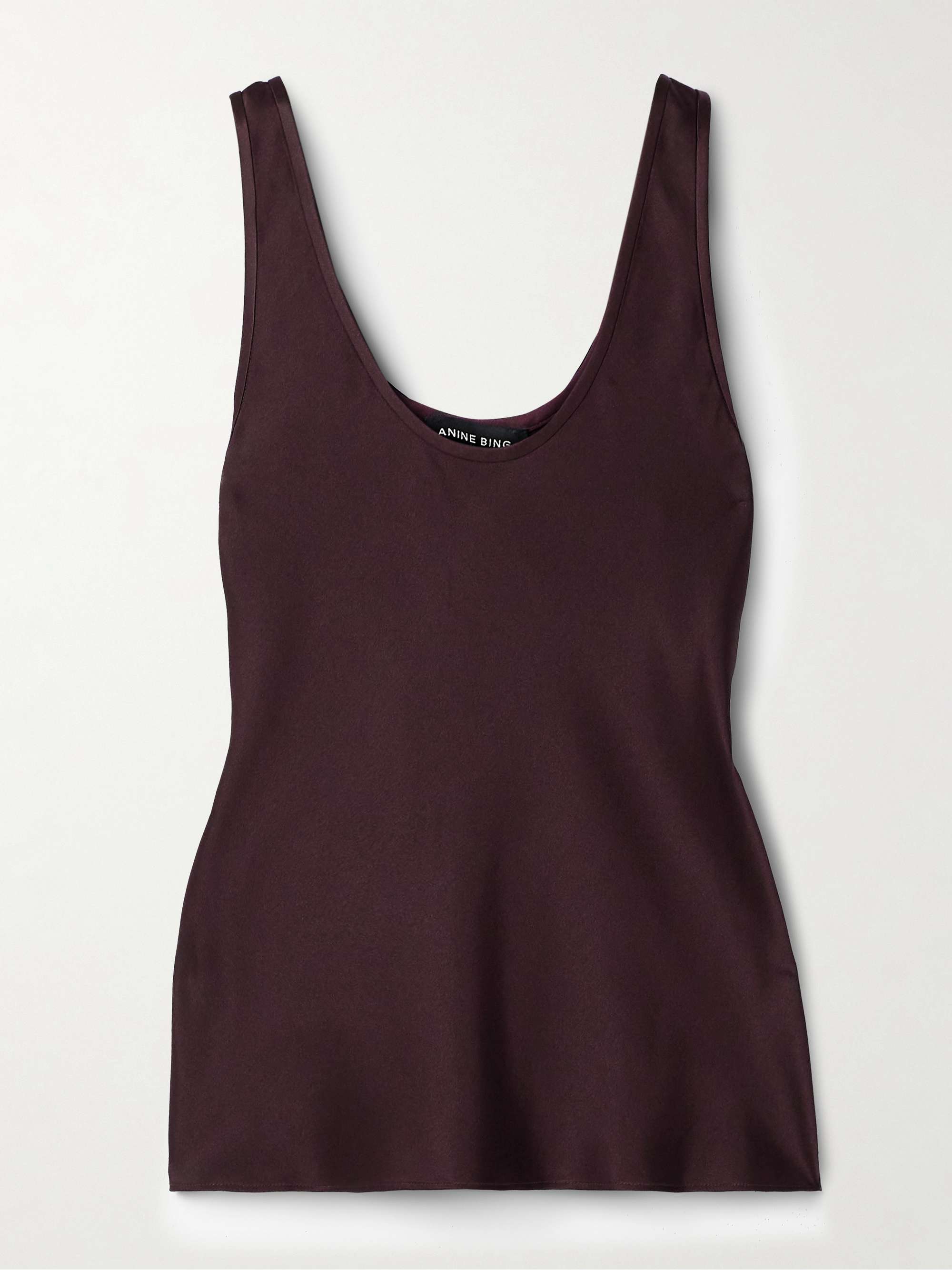 Lea silk-charmeuse tank view