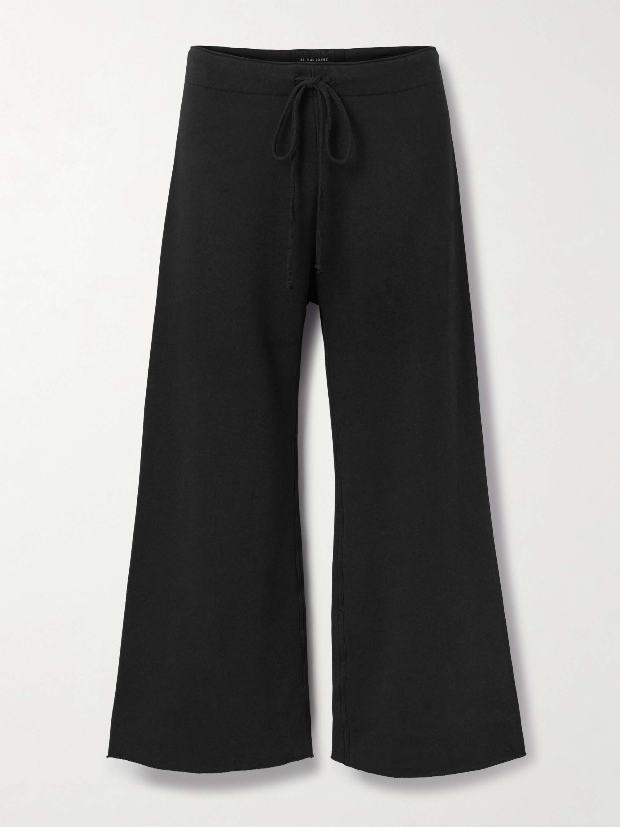 Kiki cropped voile-trimmed cotton-jersey track pants view