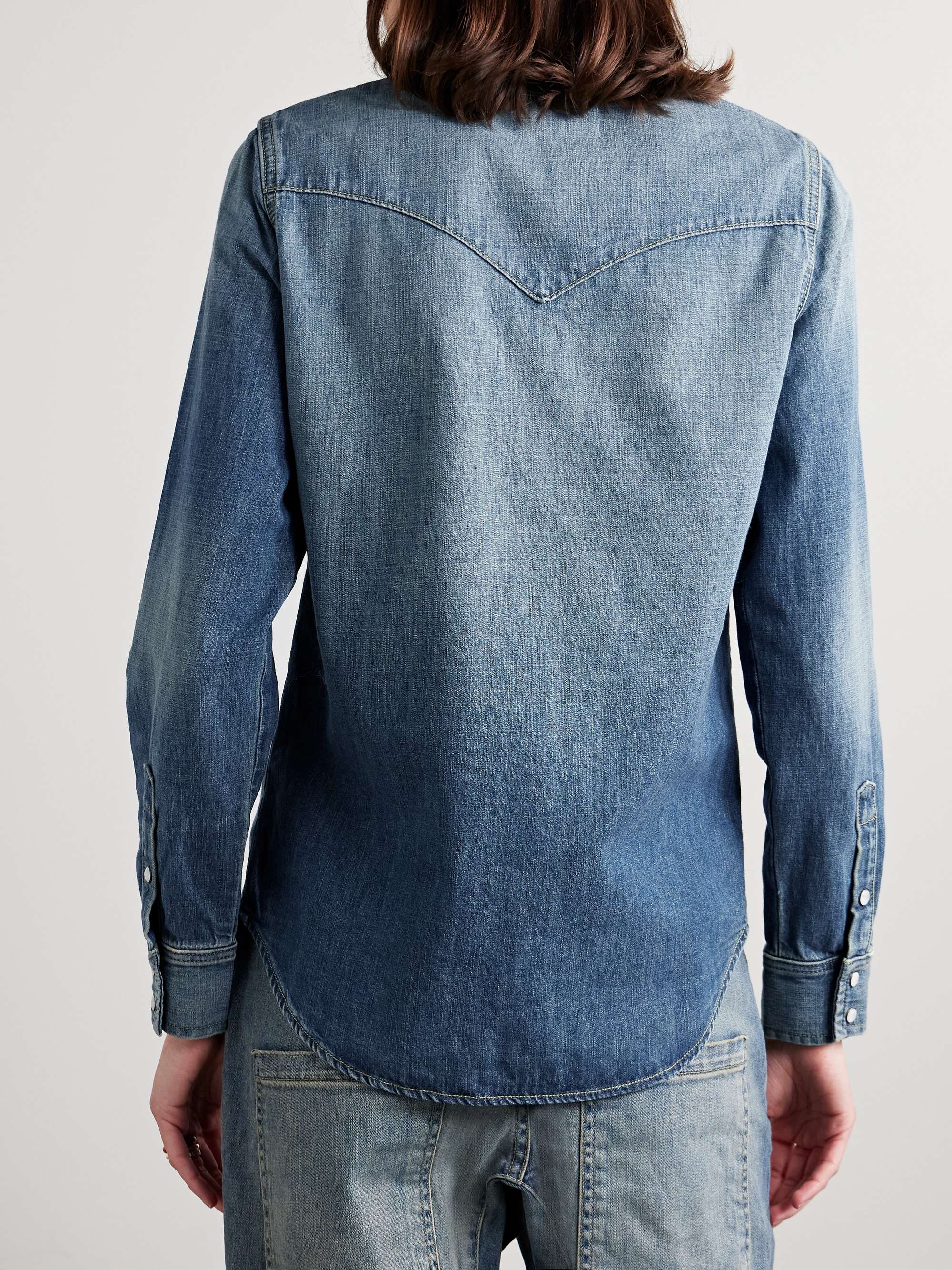 Lyra scarf-detailed shearling jacket view