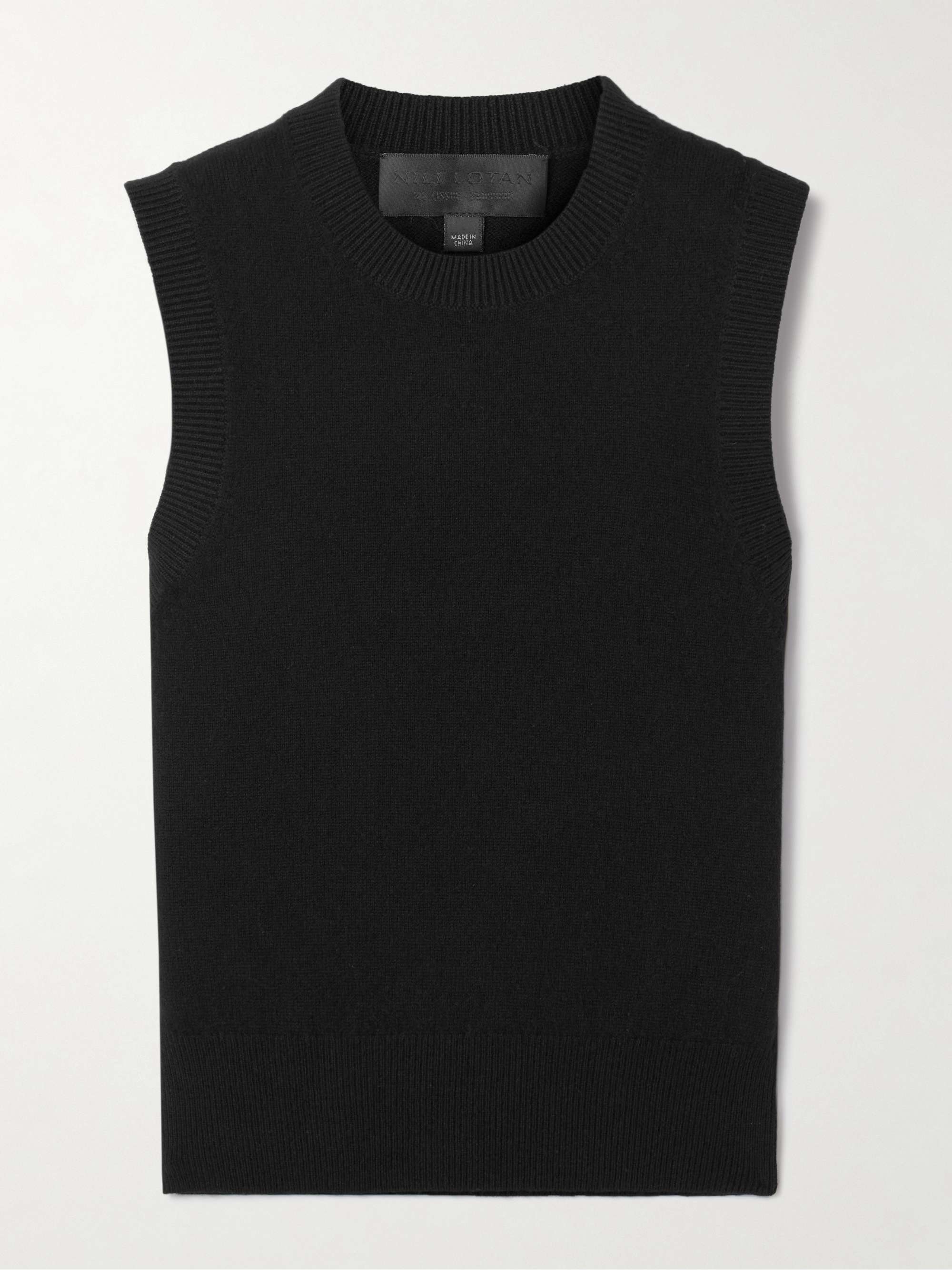 May cropped cashmere tank view