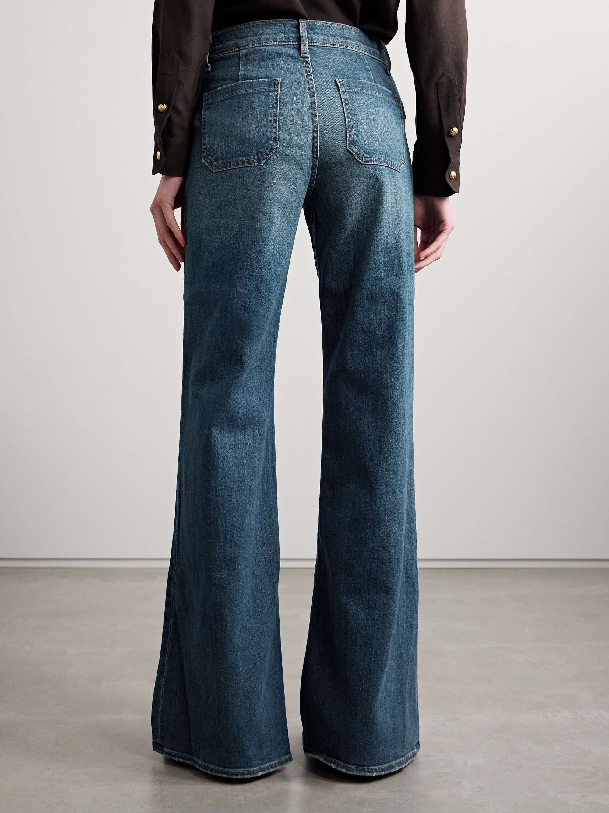 Florence distressed high-rise flared jeans view