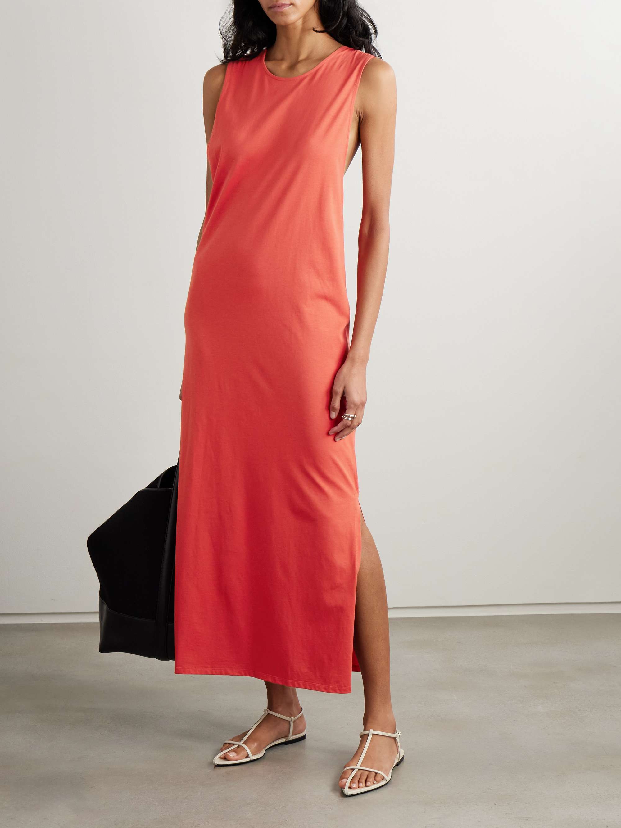 Rayna knotted Pima cotton-jersey maxi dress view