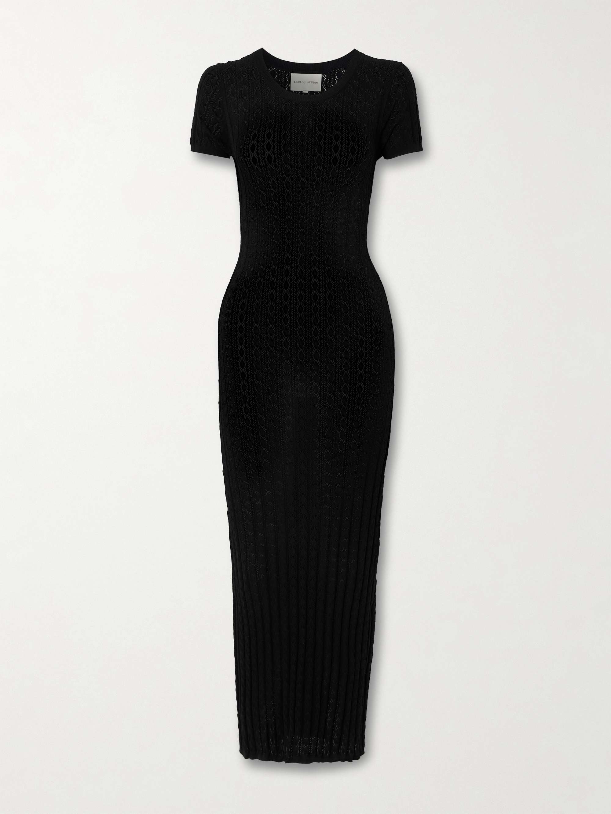 Aruba pointelle-knit midi dress view