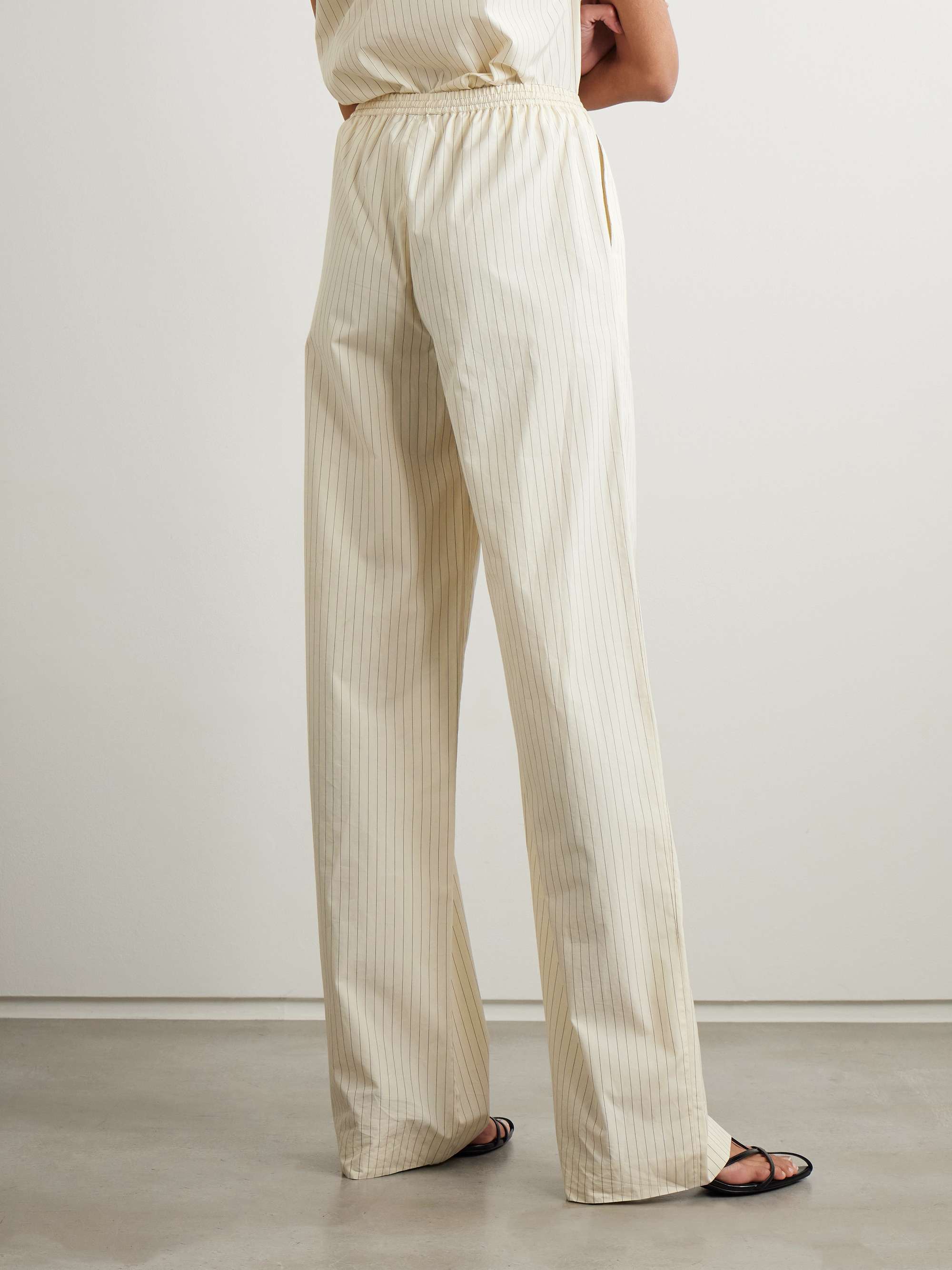 Sero striped cotton-poplin drawstring pants view