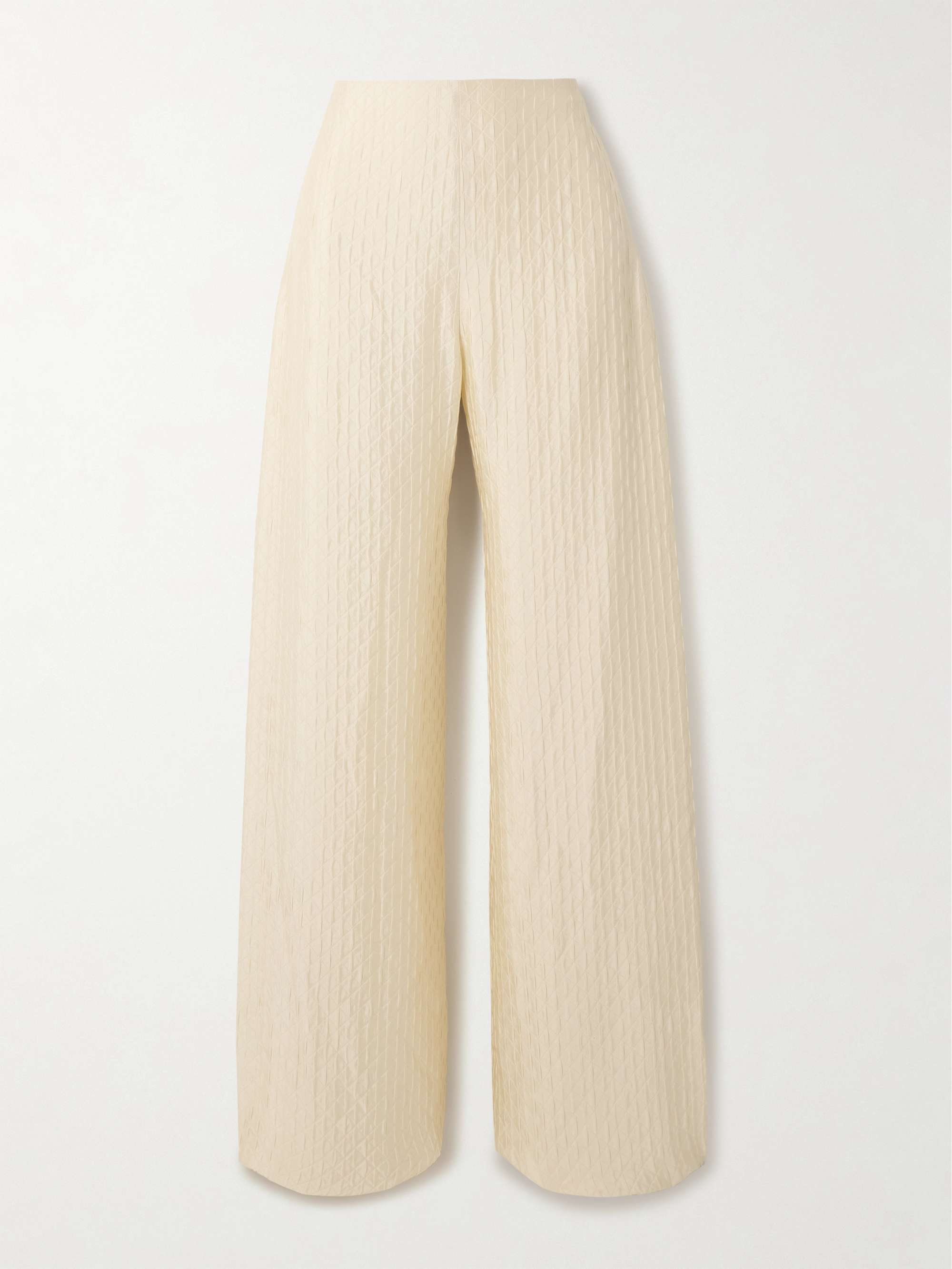 Dresden silk-cloqué wide-leg pants view
