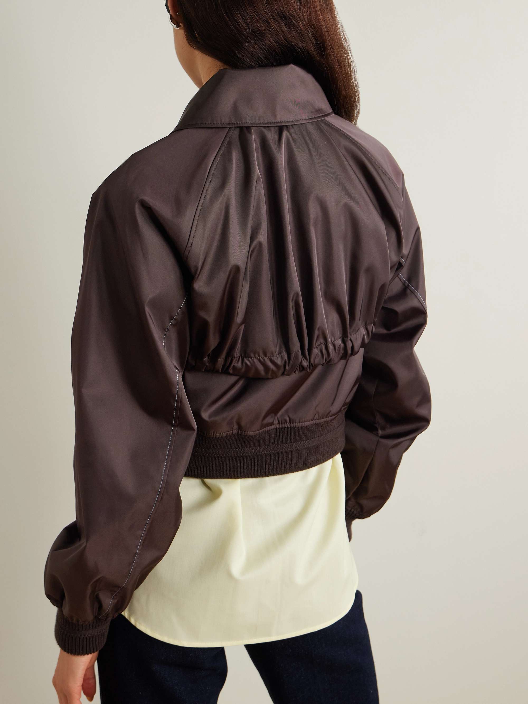 Harrington satin-twill bomber jacket view