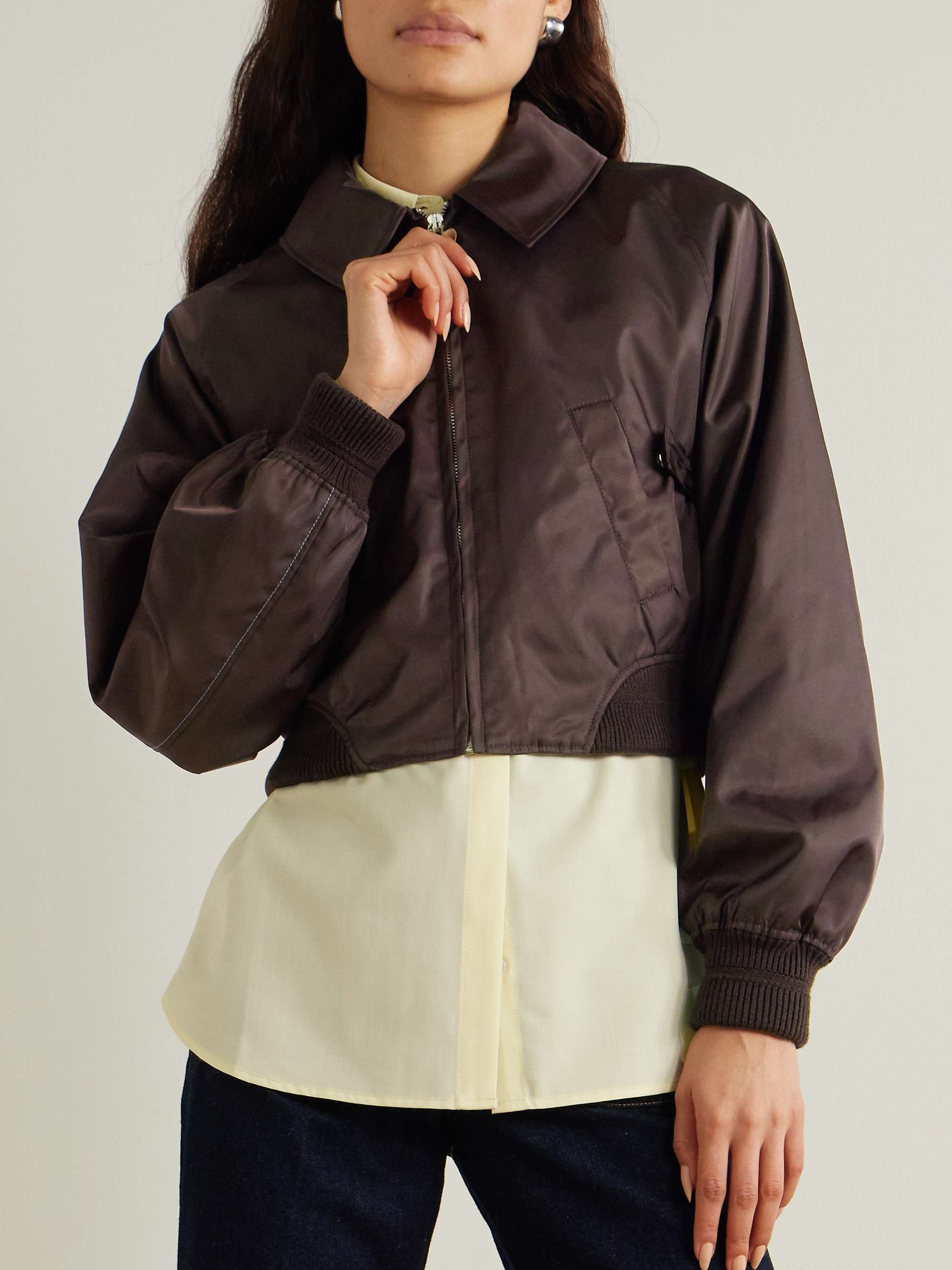 Harrington satin-twill bomber jacket view