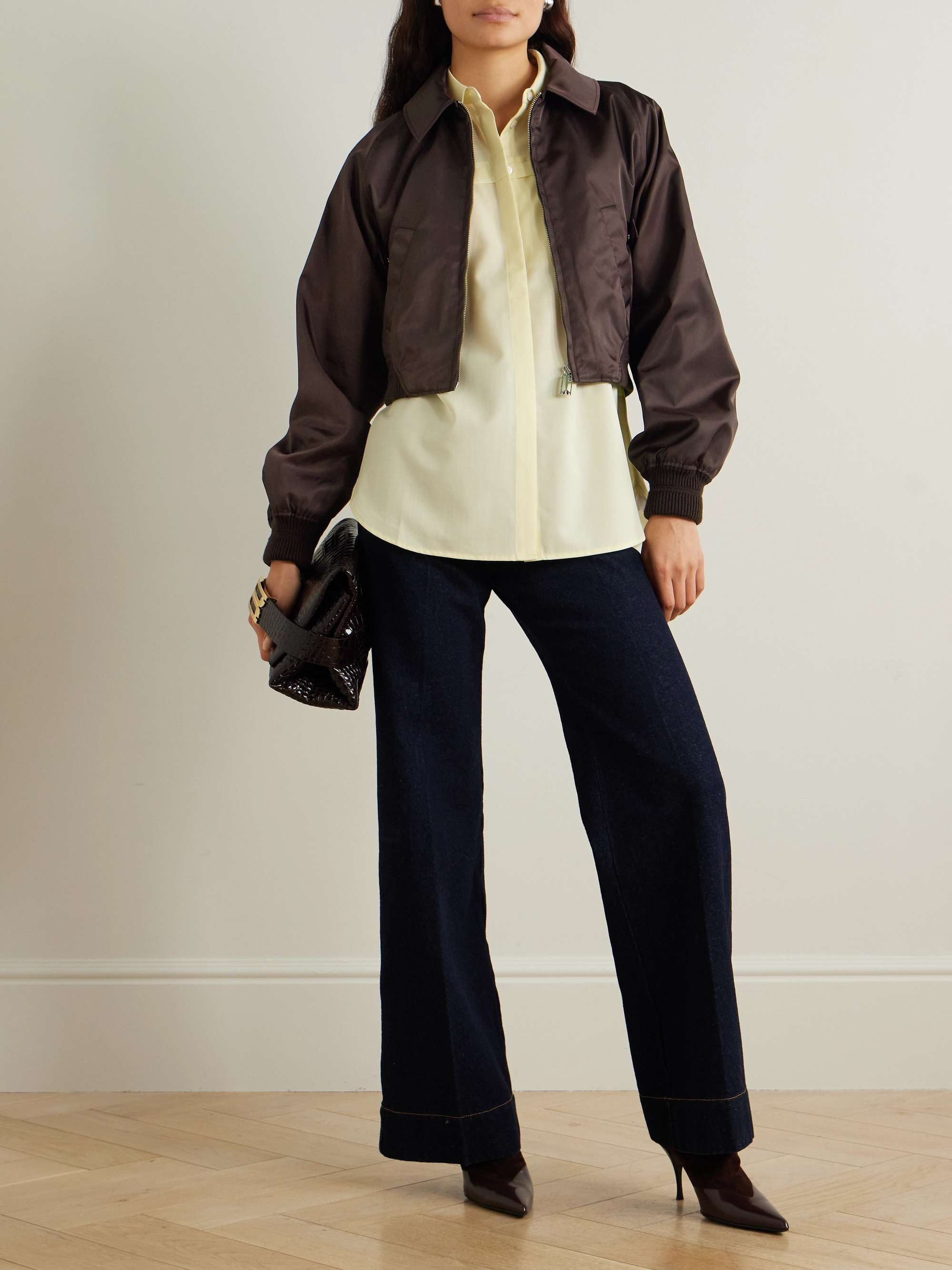 Harrington satin-twill bomber jacket view