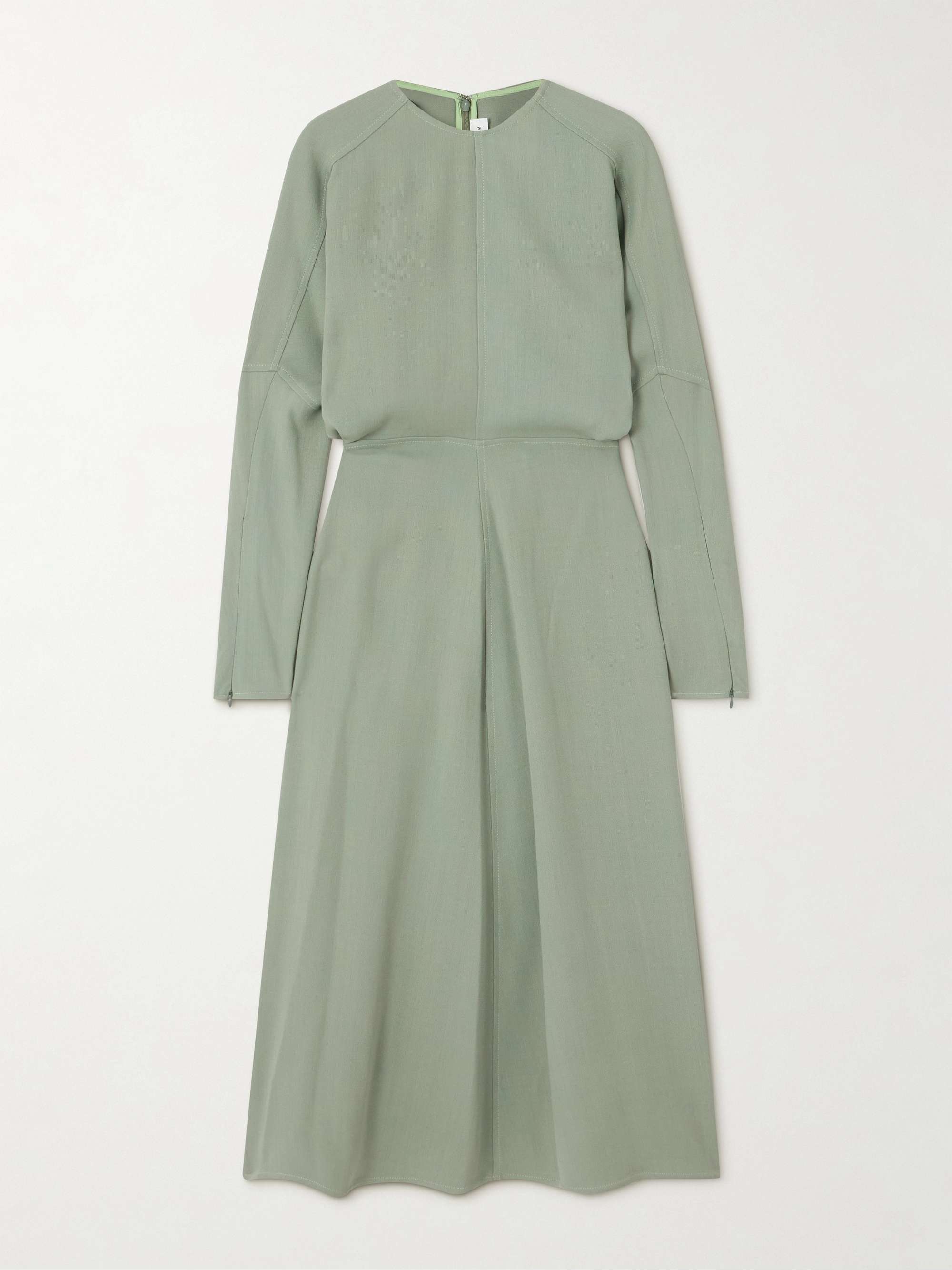 Dolman paneled crepe midi dress view
