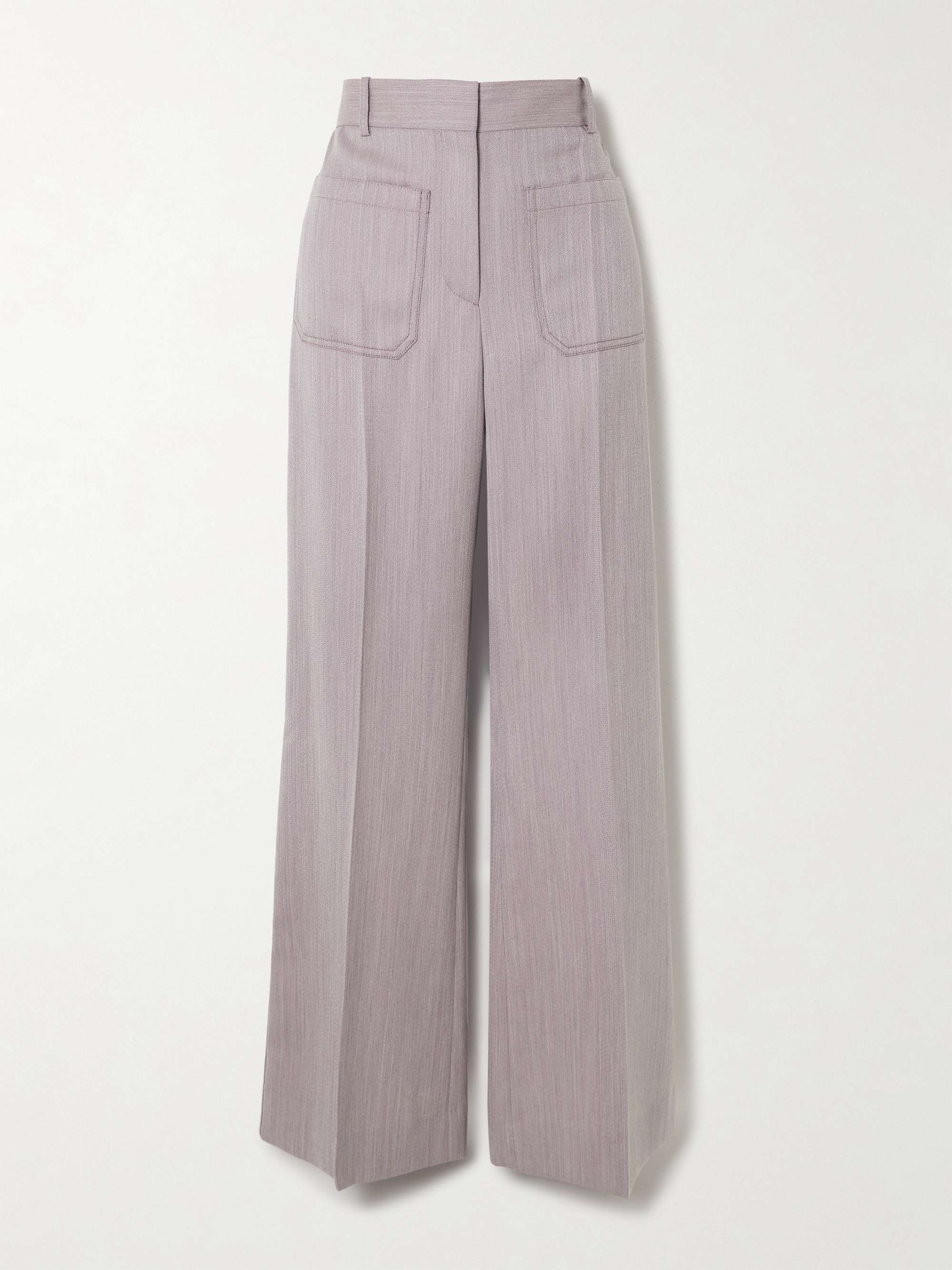 Alina textured-wool wide-leg pants view