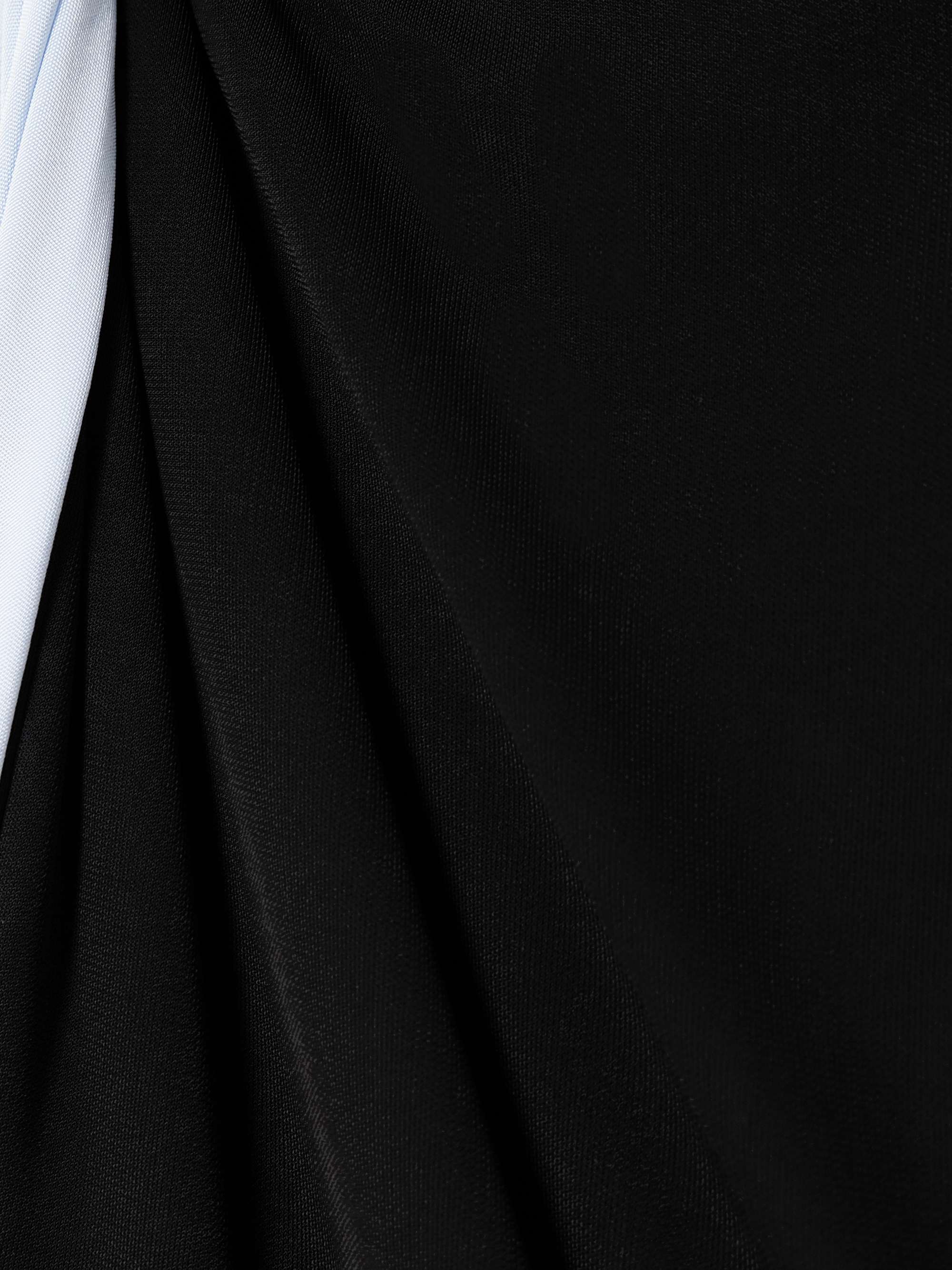 Asymmetric two-tone twisted jersey midi dress view