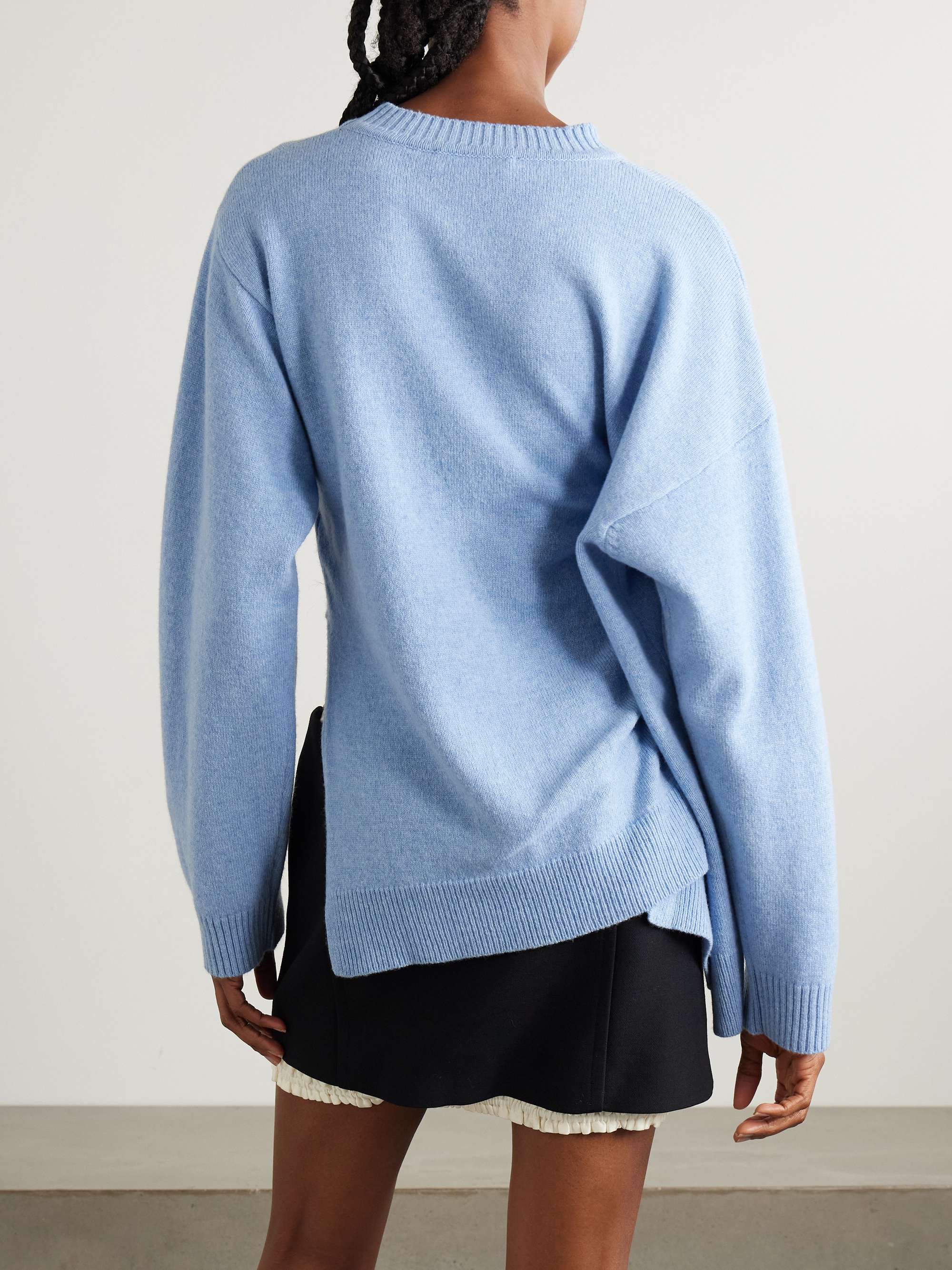 Gathered wool sweater view
