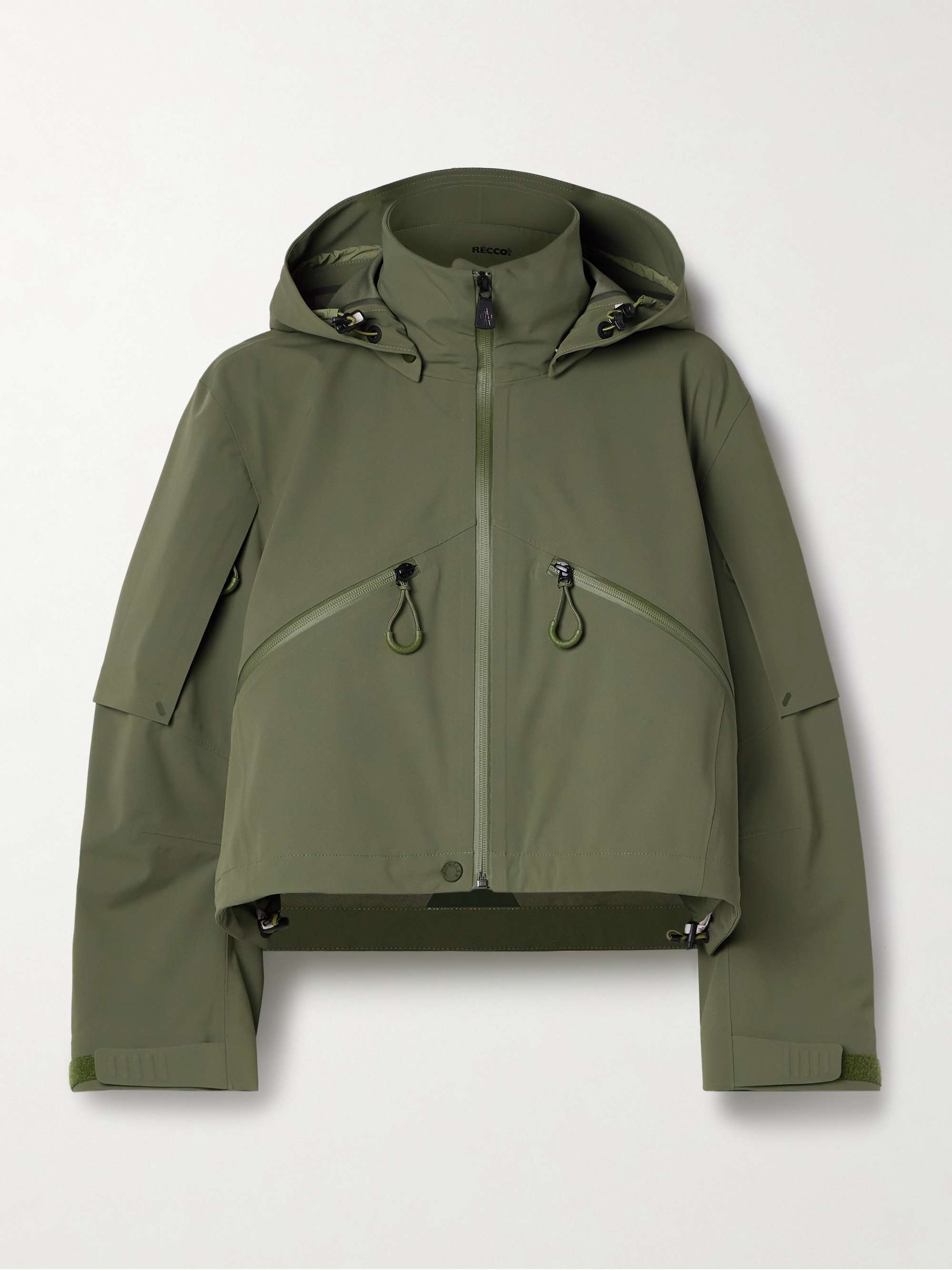 Kibira appliquéd shell hooded jacket view