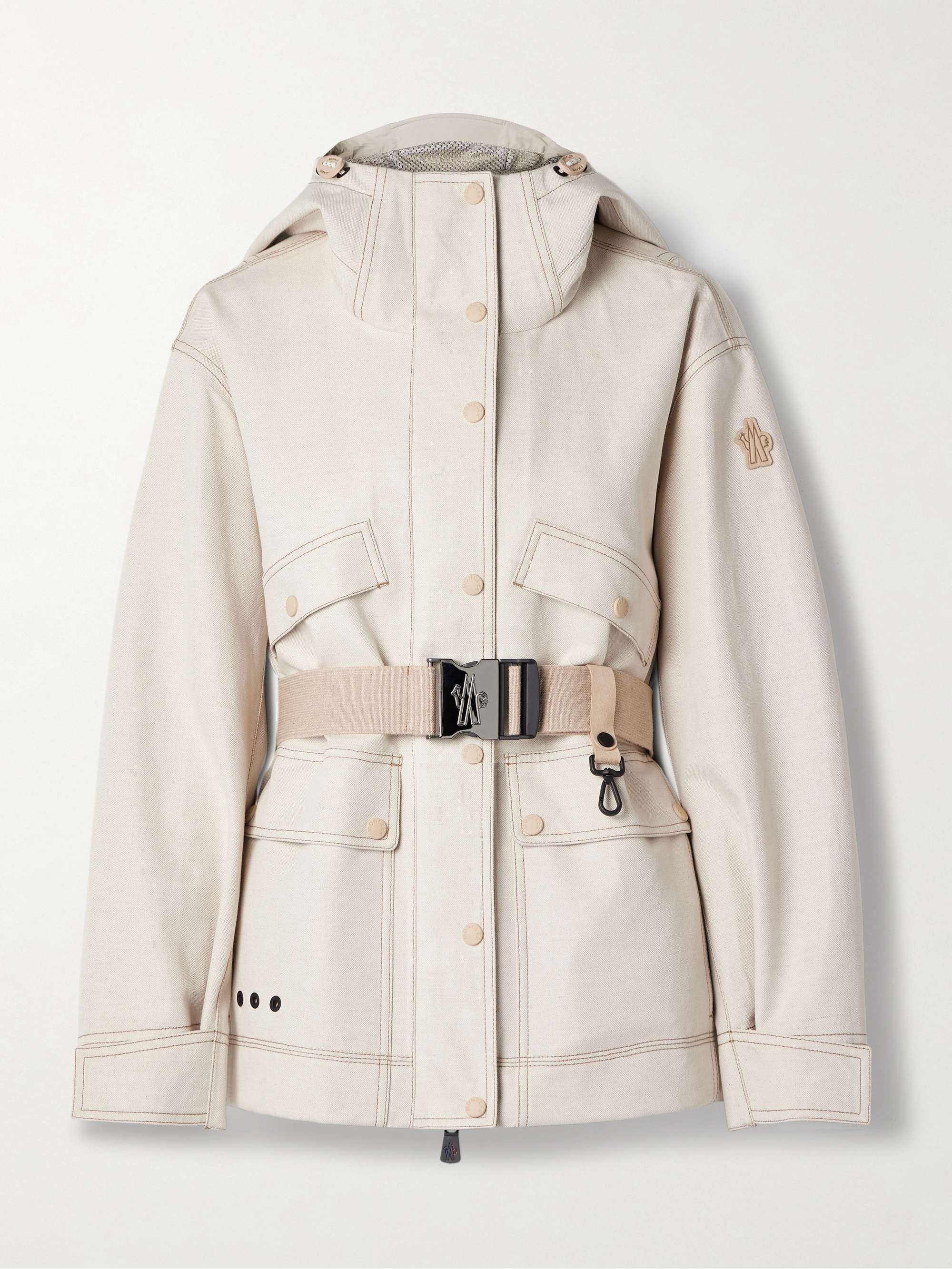 Tarkine hooded belted canvas jacket view