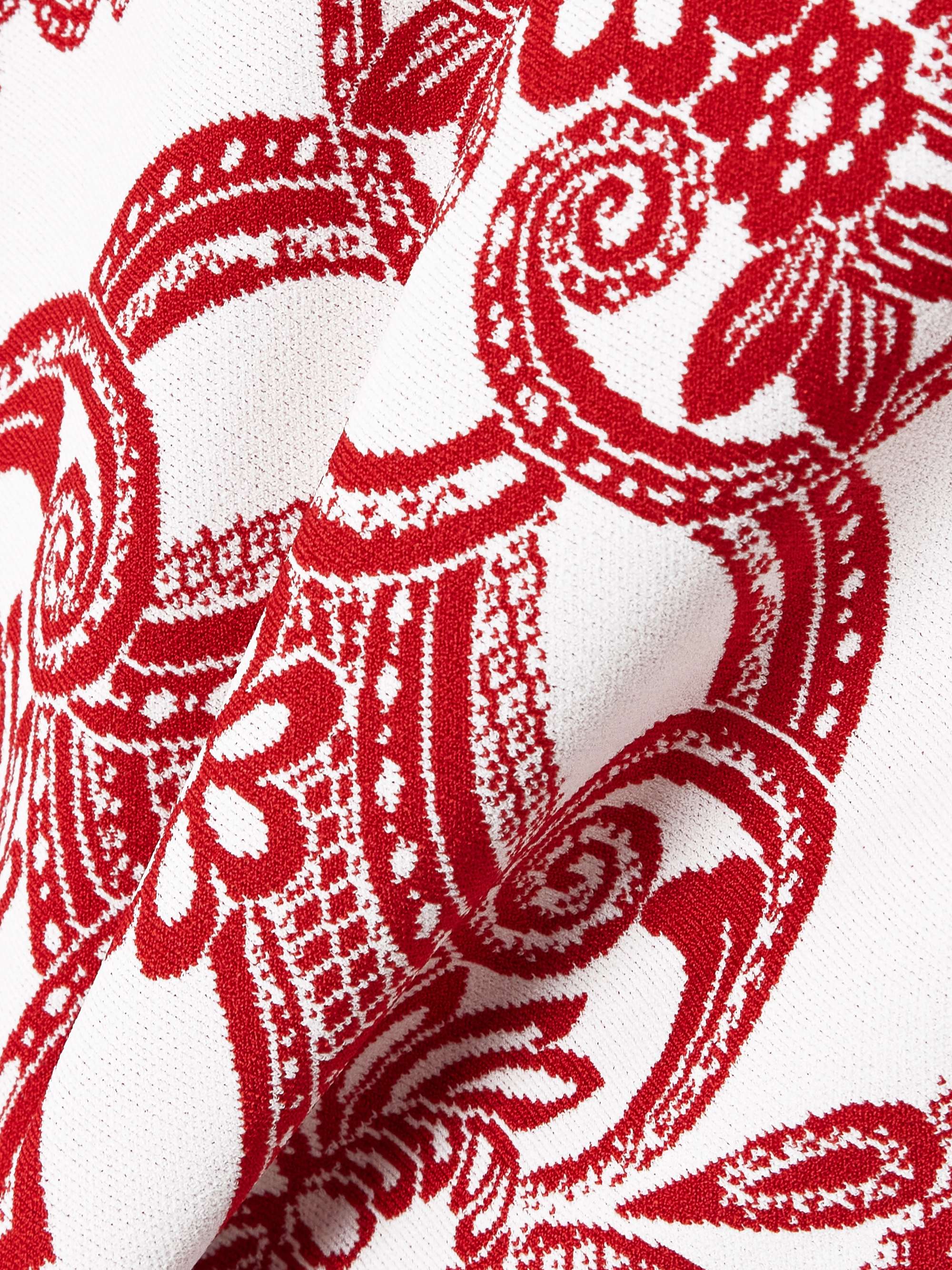 Paisley jacquard-knit midi dress view