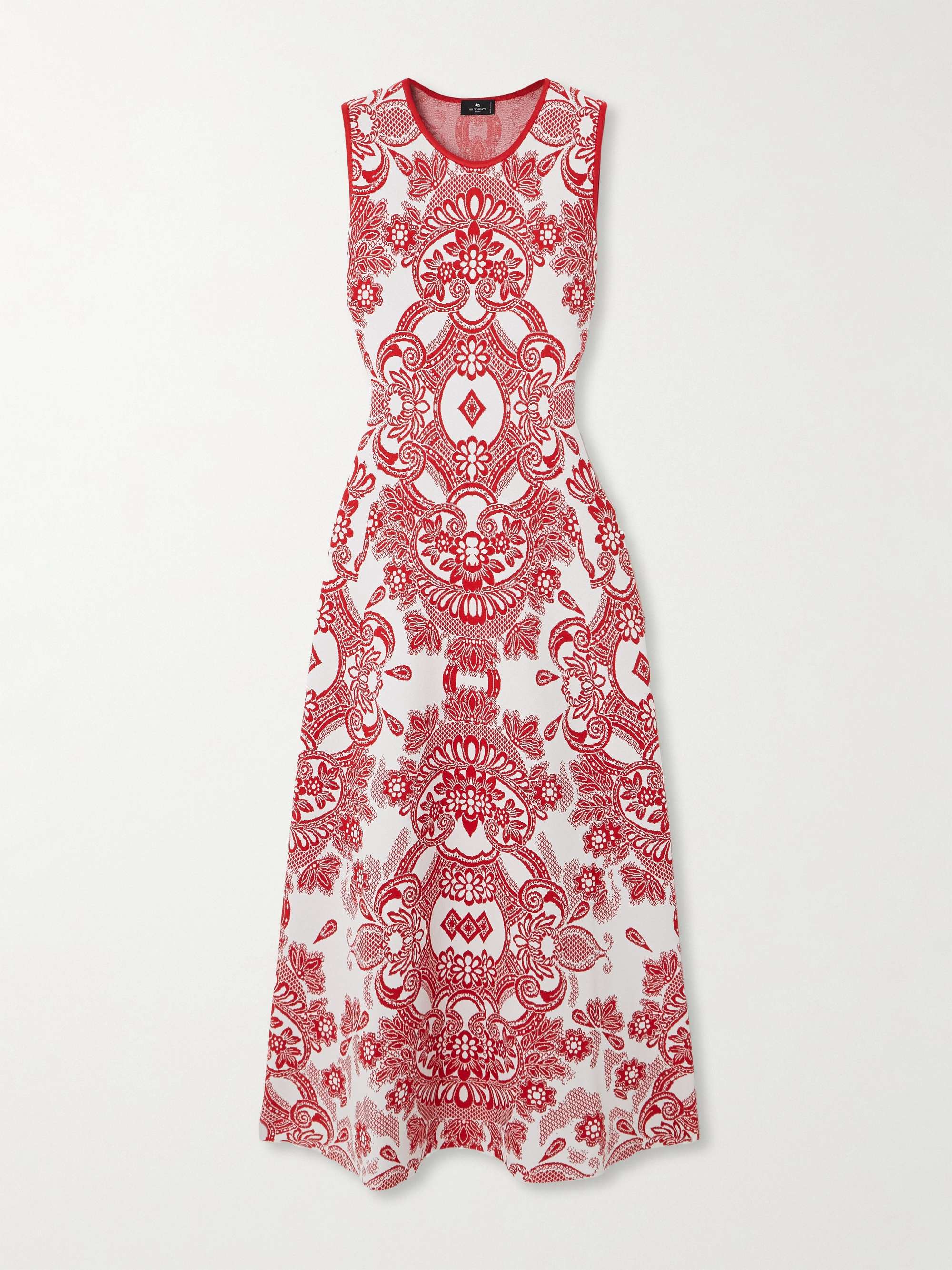 Paisley jacquard-knit midi dress view