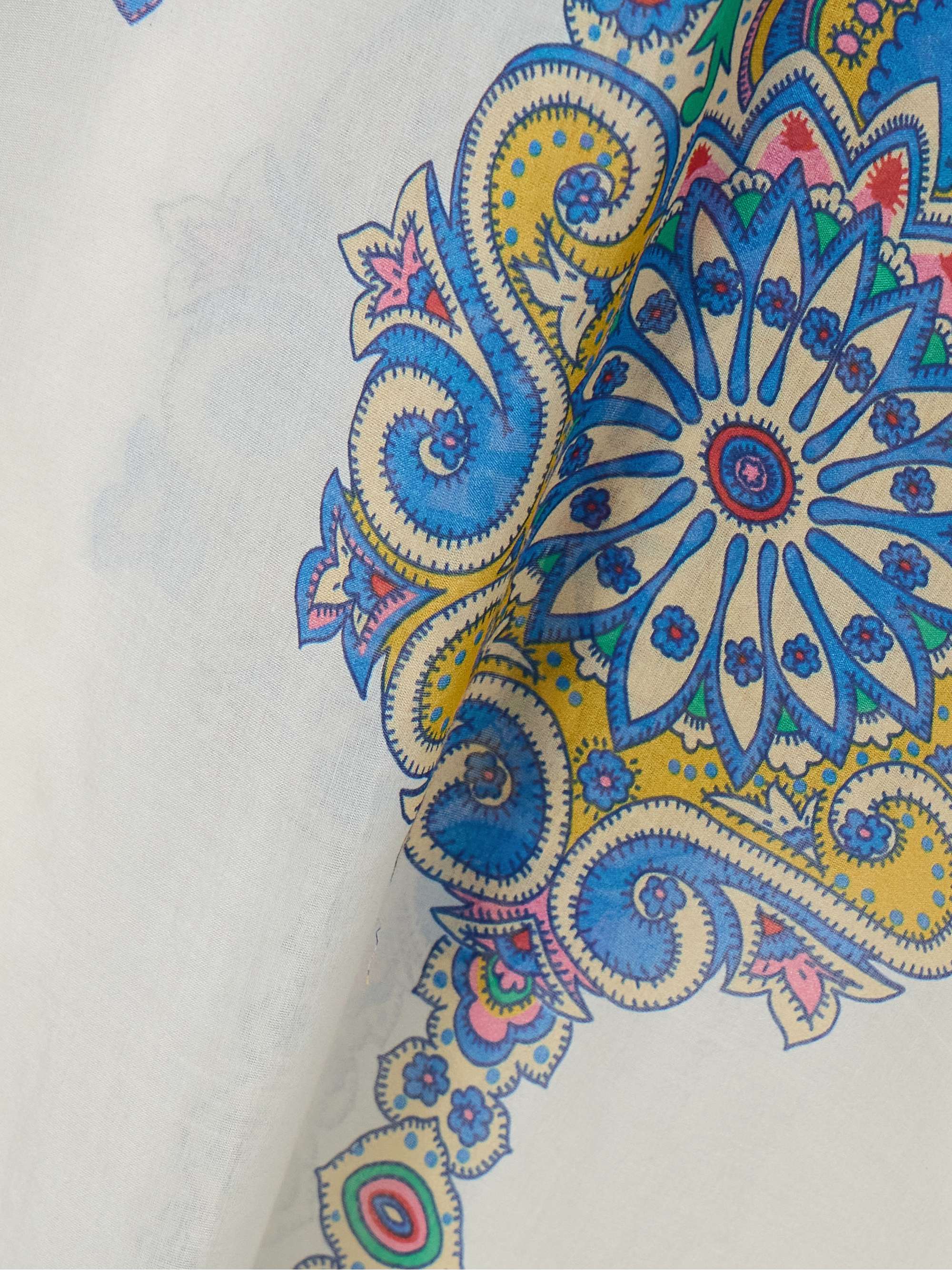 Floral-print cotton and silk-blend voile kaftan view