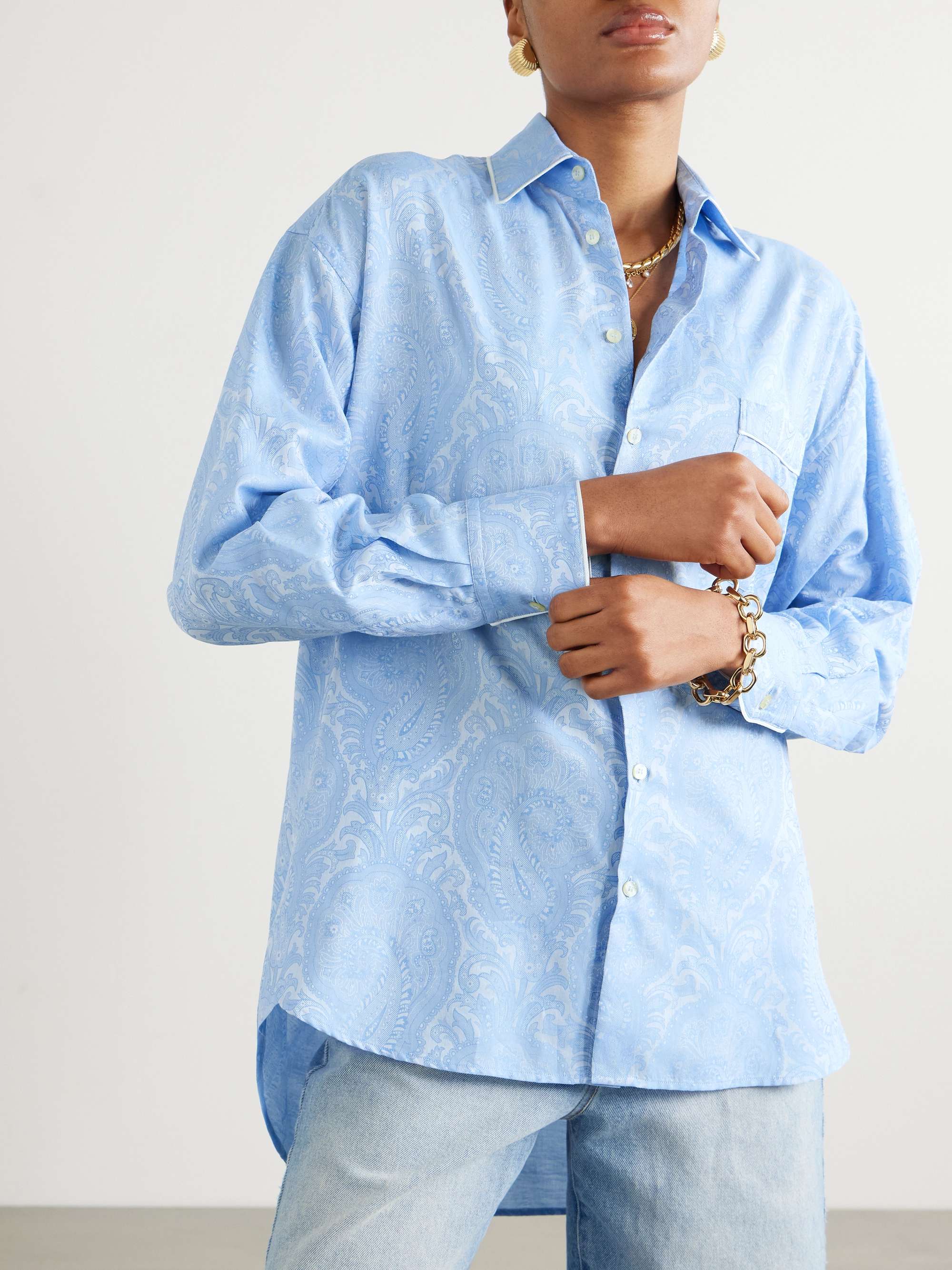 Cotton-jacquard shirt view