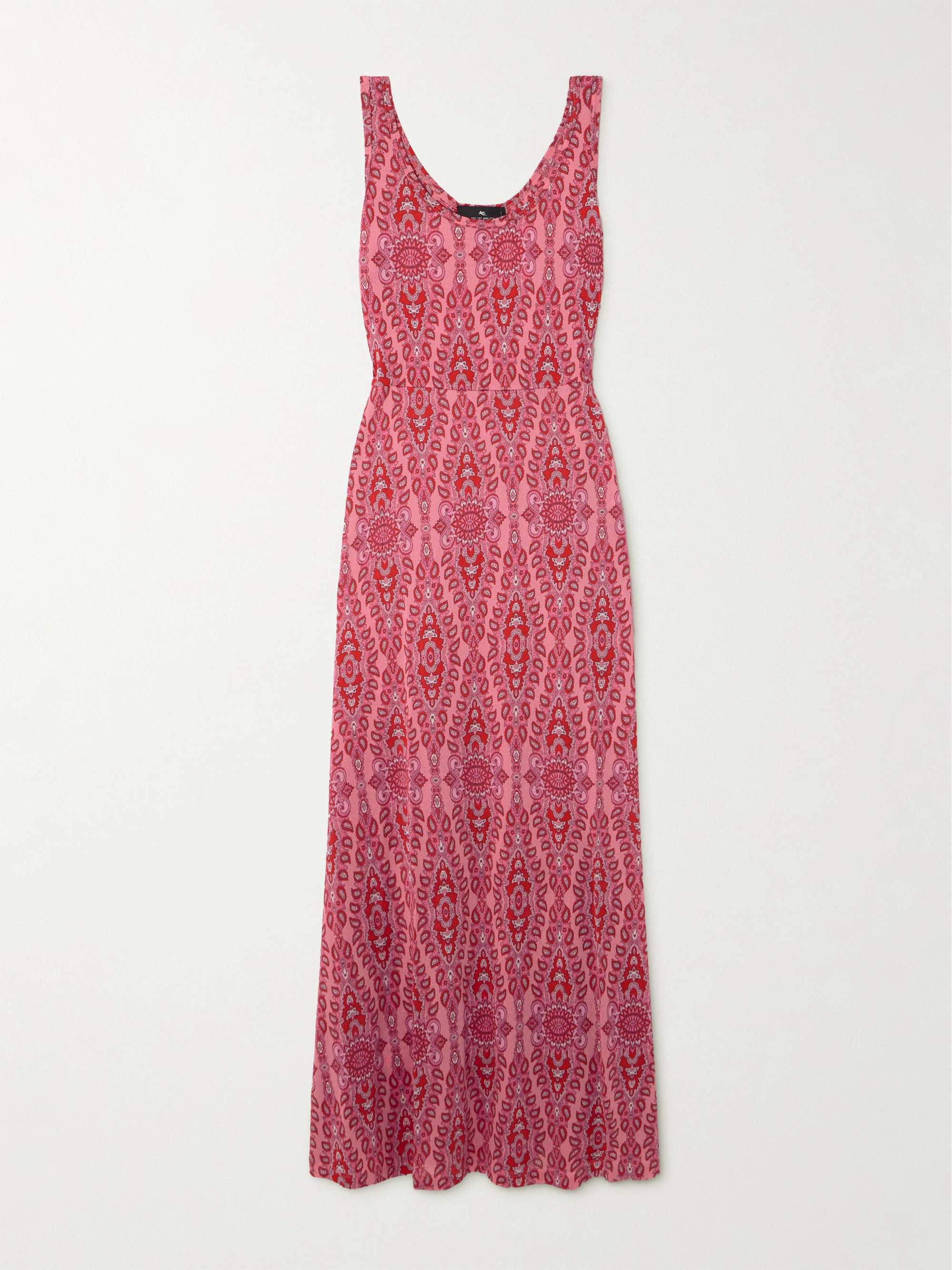 Printed knitted maxi dress view