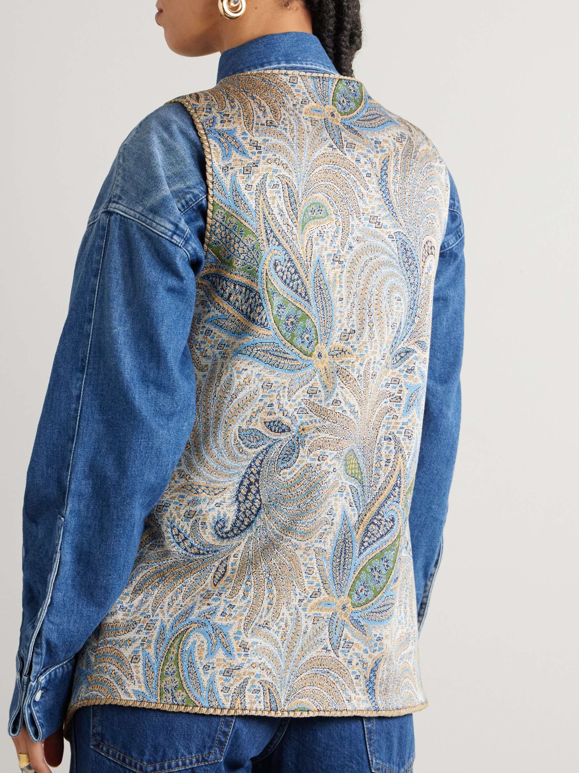 Jacquard-knit vest view